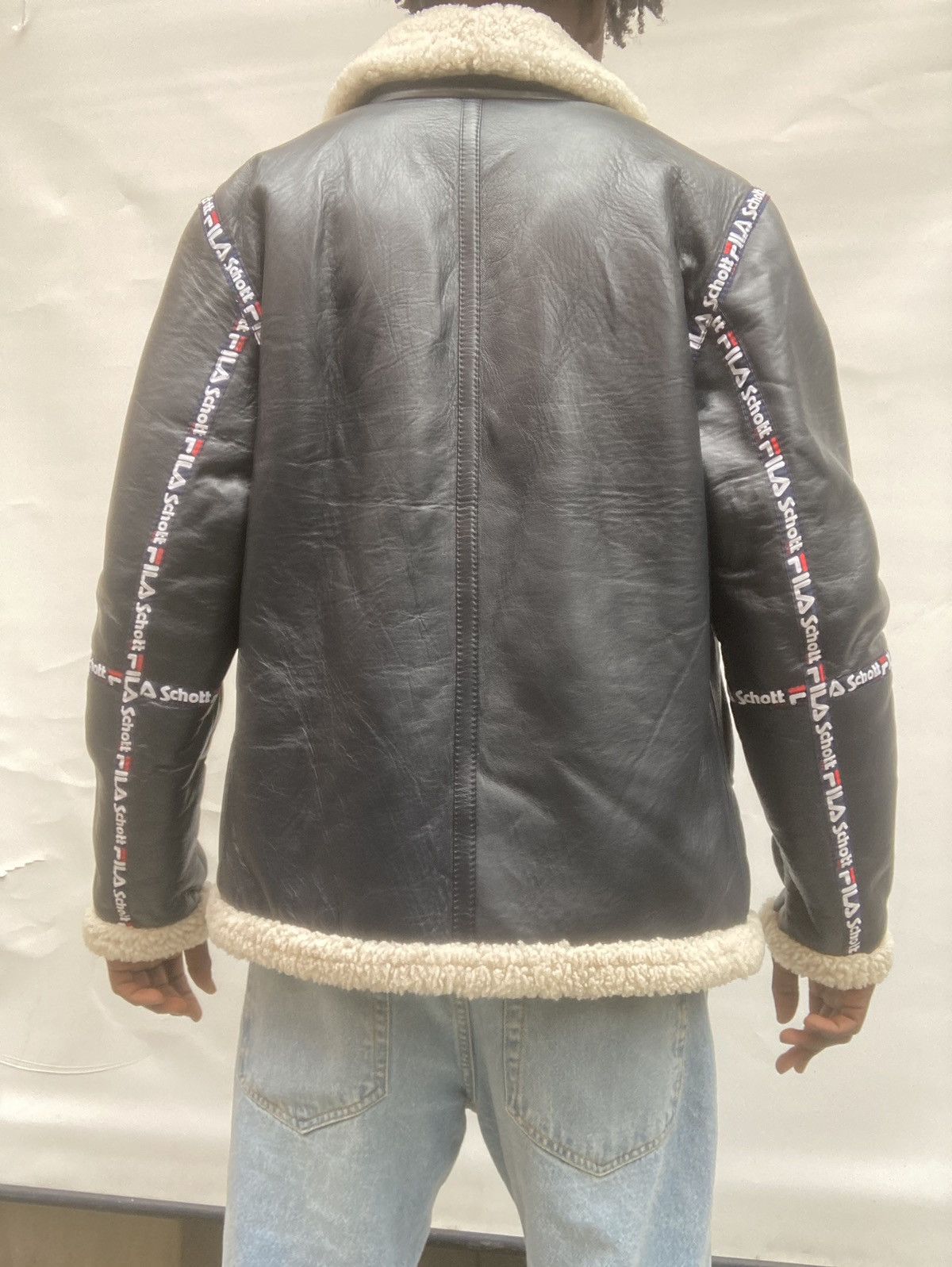 Schott Beautiful Schott Fila aviator jacket - Warm & stylish Size 42L - 13 Thumbnail