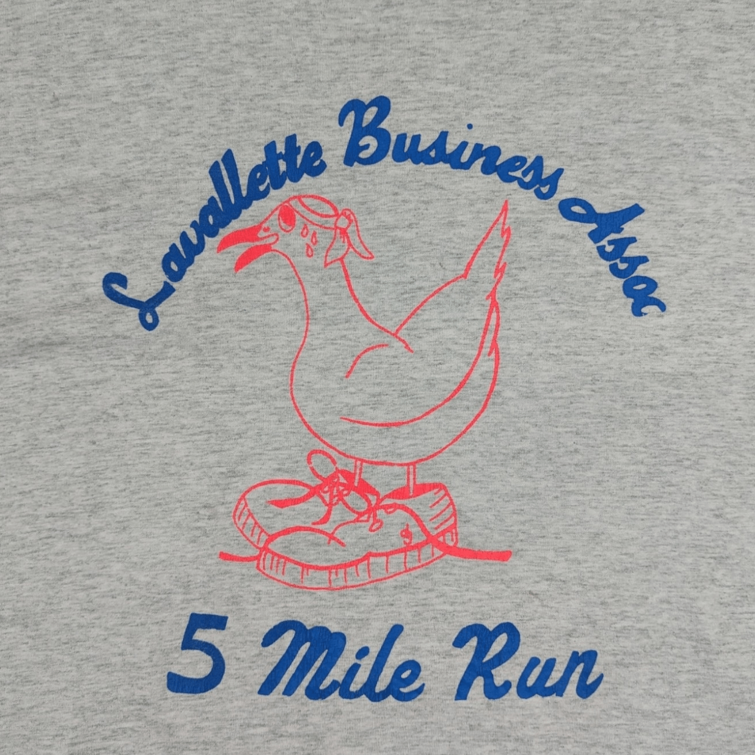 Fruit Of The Loom Vintage 80's LAVALLETTE 5 Mile Run Marathon T-Shirt Size US XL / EU 56 / 4 - 5 Thumbnail