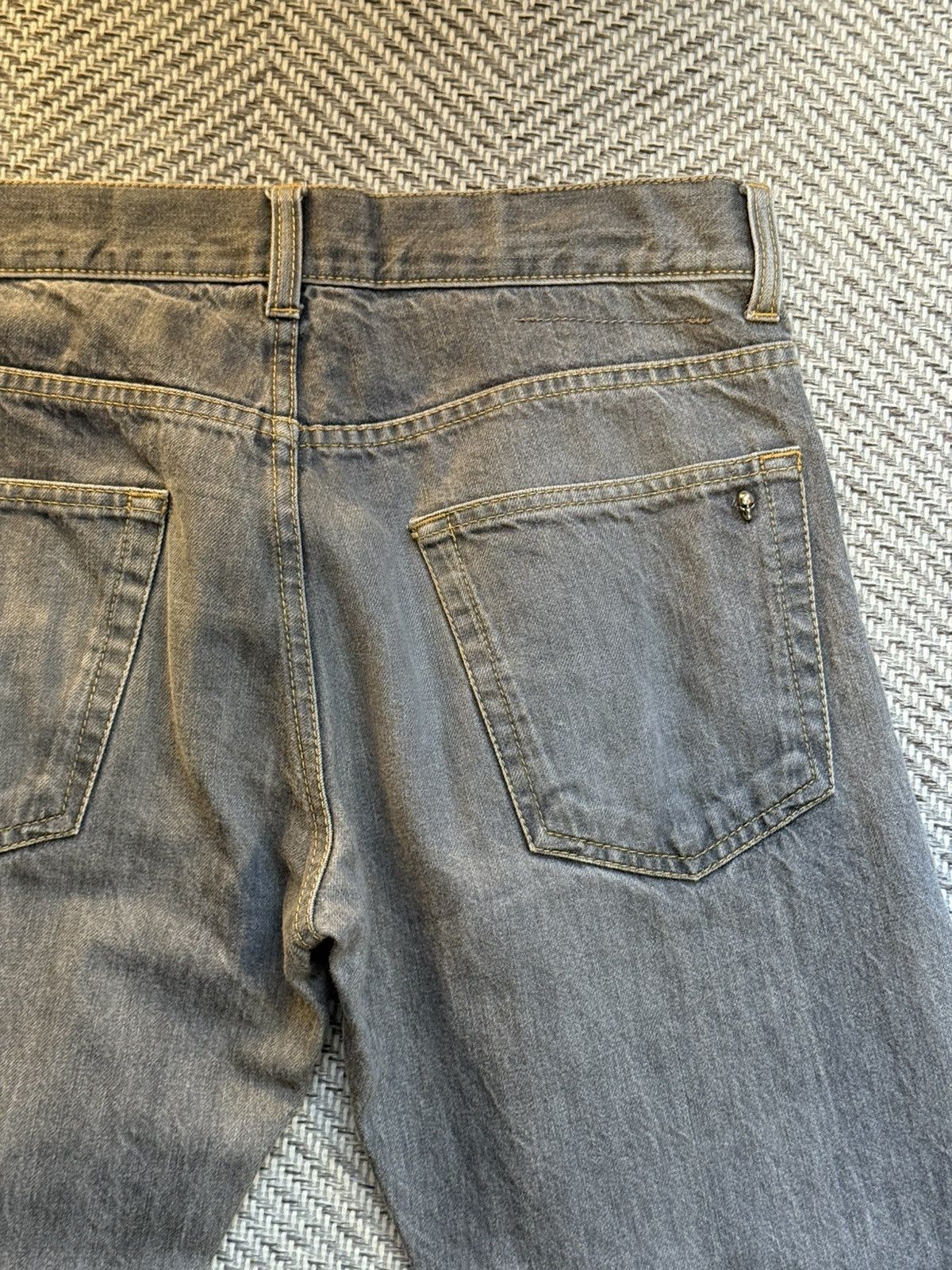 Alexander McQueen Alexander McQueen Silver Skull Grey Denim Jeans Size US 32 / EU 48 - 6 Thumbnail