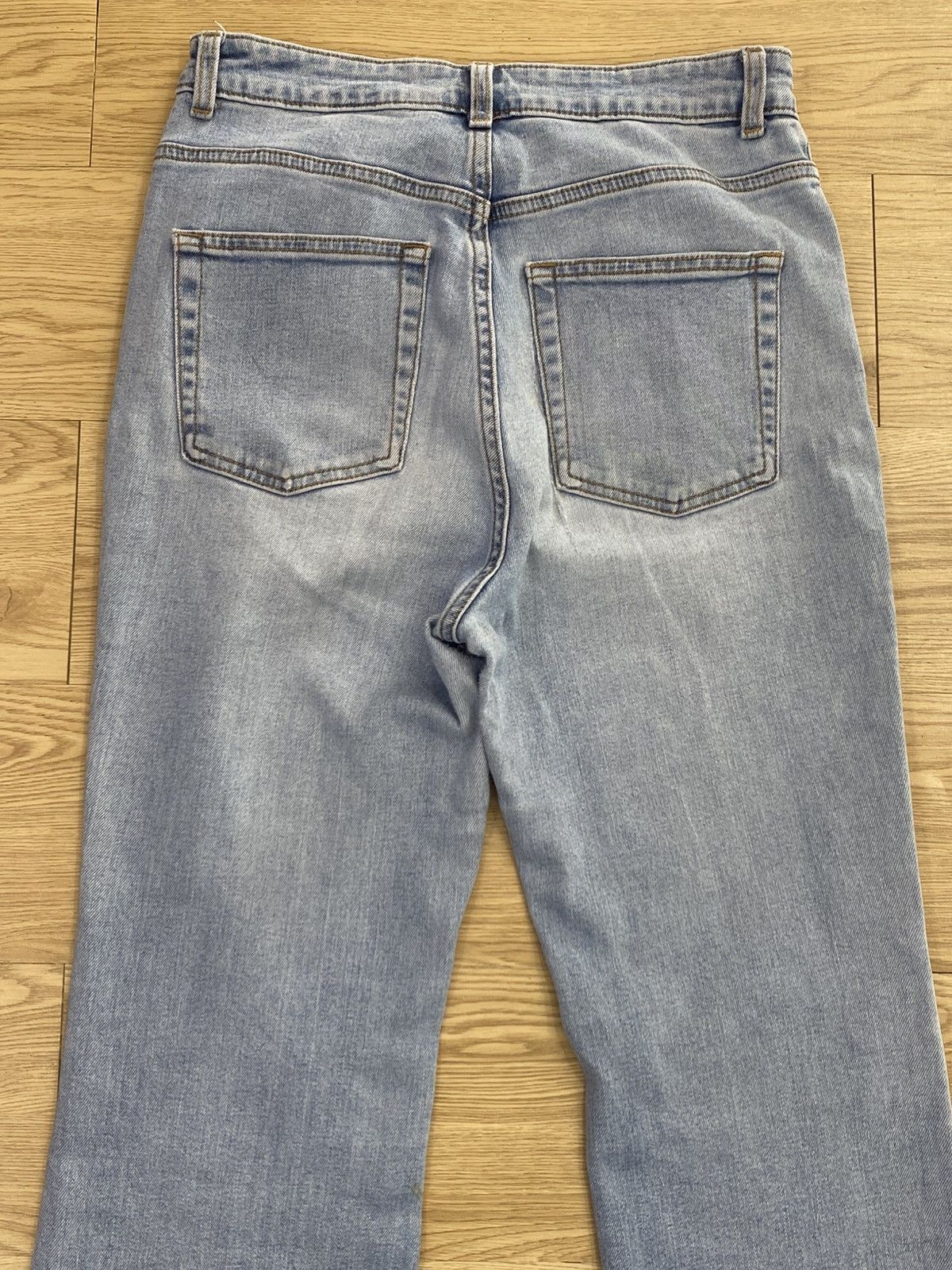 GU GU Japanese Brand Blue Faded Style Flare Jeans Size US 29 - 4 Thumbnail