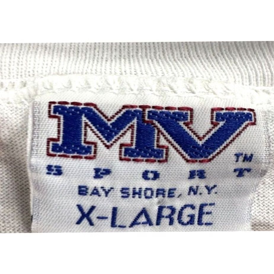 Vintage VINTAGE MV Sport T-Shirt White Blue Single Stitch Tee Made In USA Mens XL Size US XL / EU 56 / 4 - 3 Thumbnail