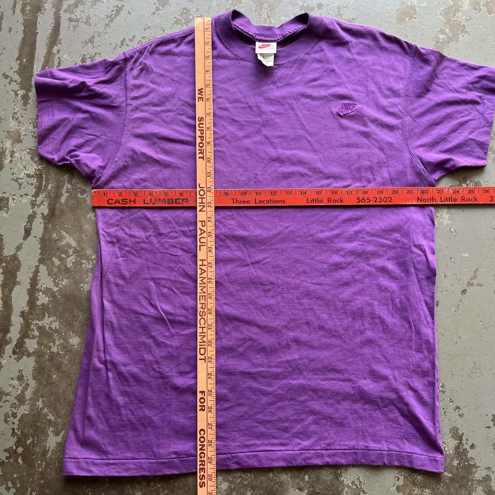 Nike × Vintage Vintage Deadstock 90s Purple Nike Embroidered One Size Shirt Size US XL / EU 56 / 4 - 4 Thumbnail