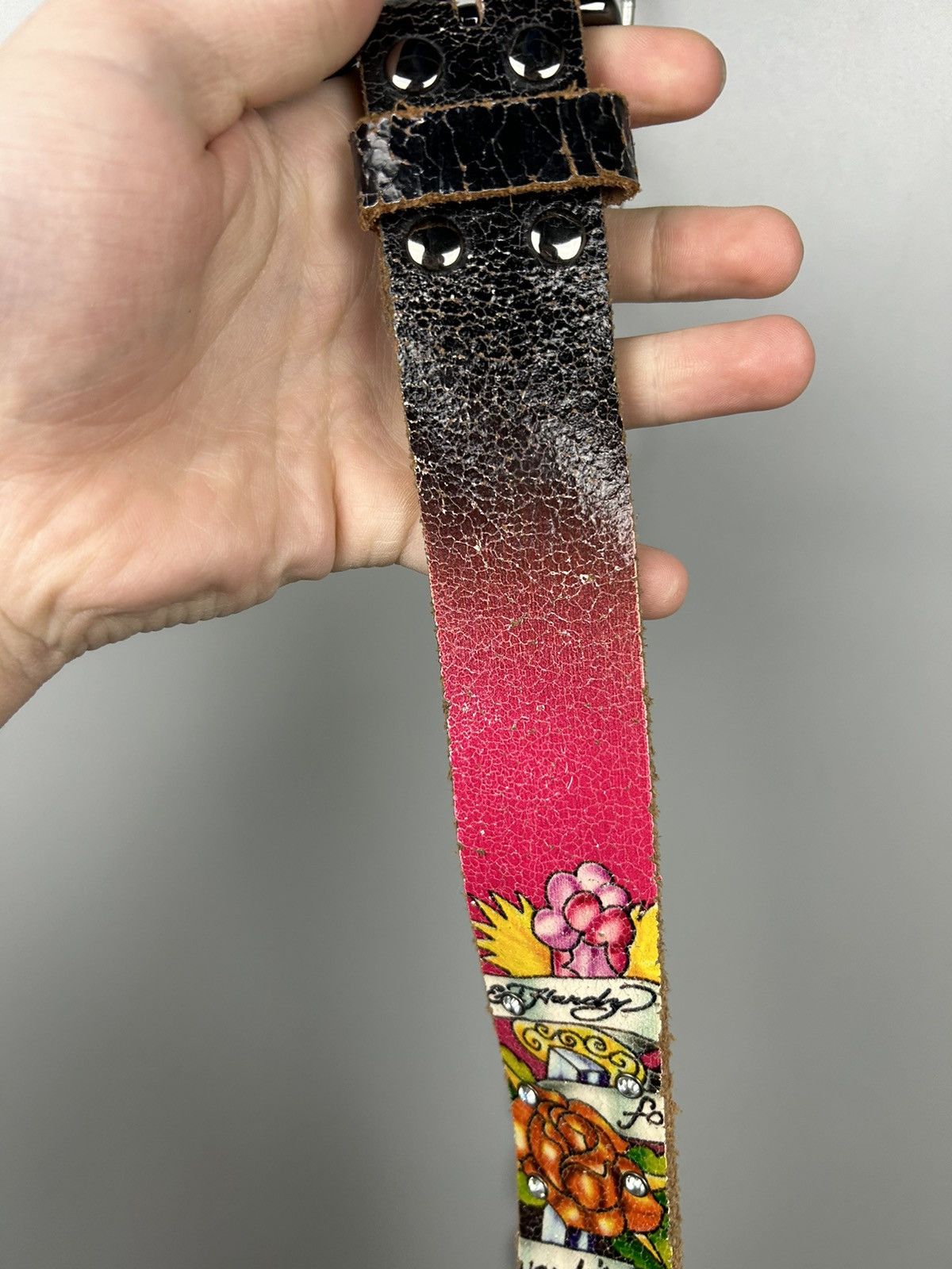 Ed Hardy × Vintage Rare Vintage Ed Hardy By Christian Audigier Belt Size ONE SIZE - 10 Thumbnail