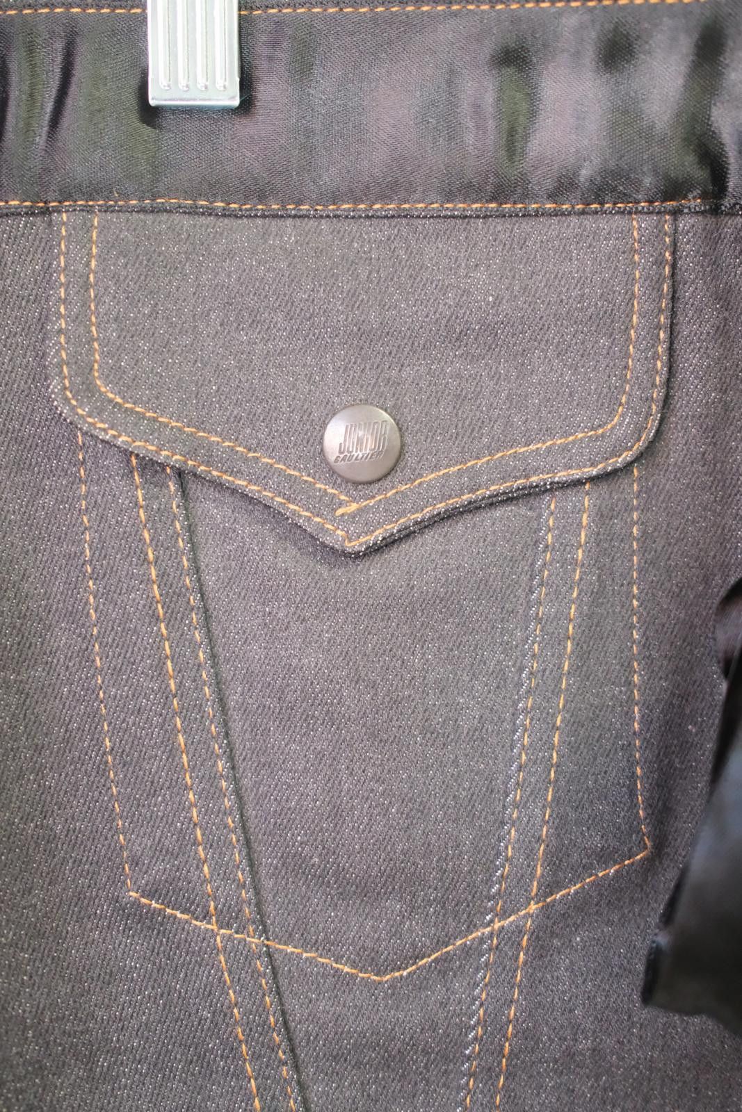 Designer 90's Junior Gaultier Denim Bustier Size M / US 6-8 / IT 42-44 - 4 Thumbnail