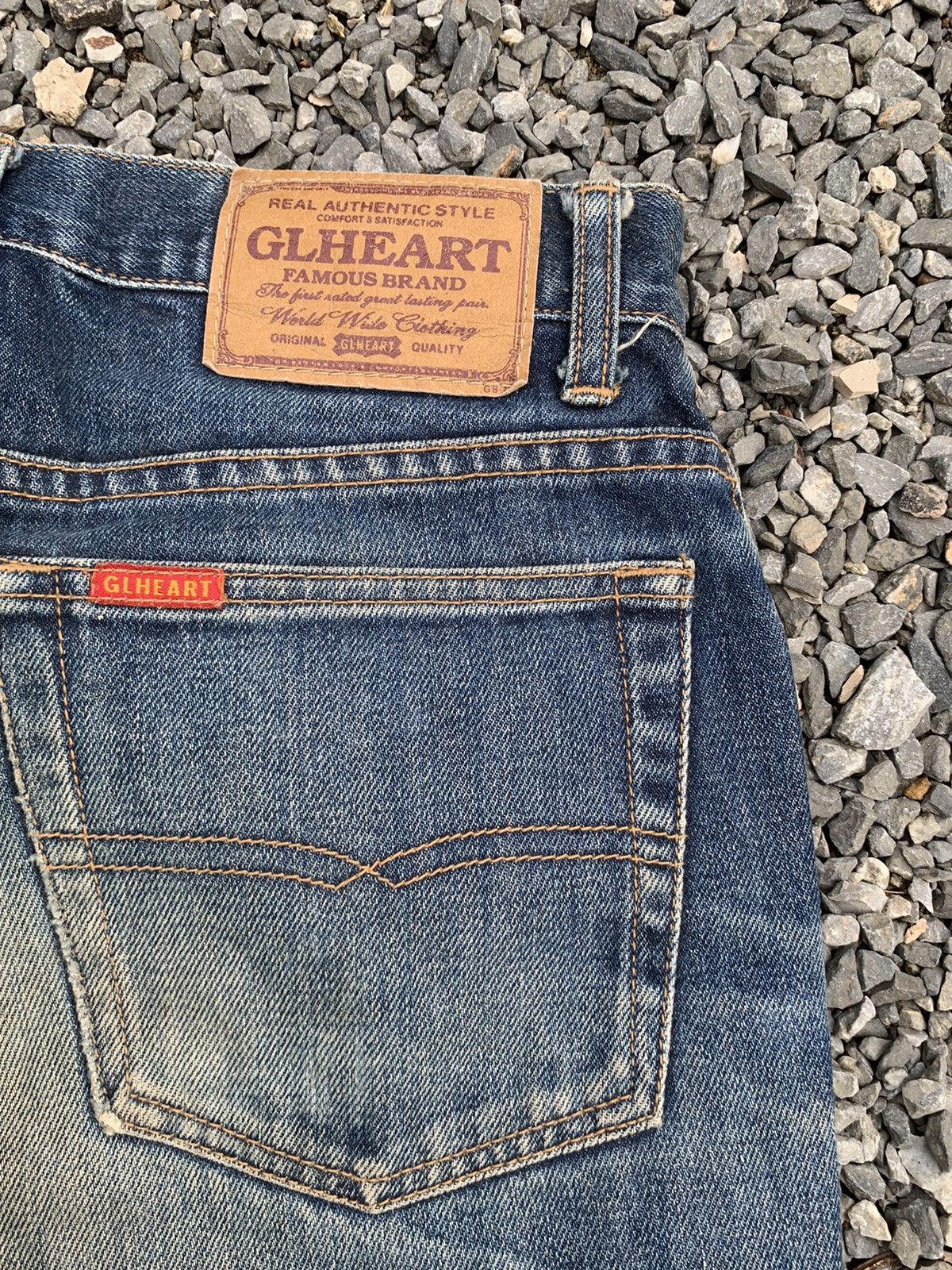 Kapital VINTAGE GL HEART RUSTY JAPANESE DISTRESSED DENIM Size US 28 / EU 44 - 12 Thumbnail