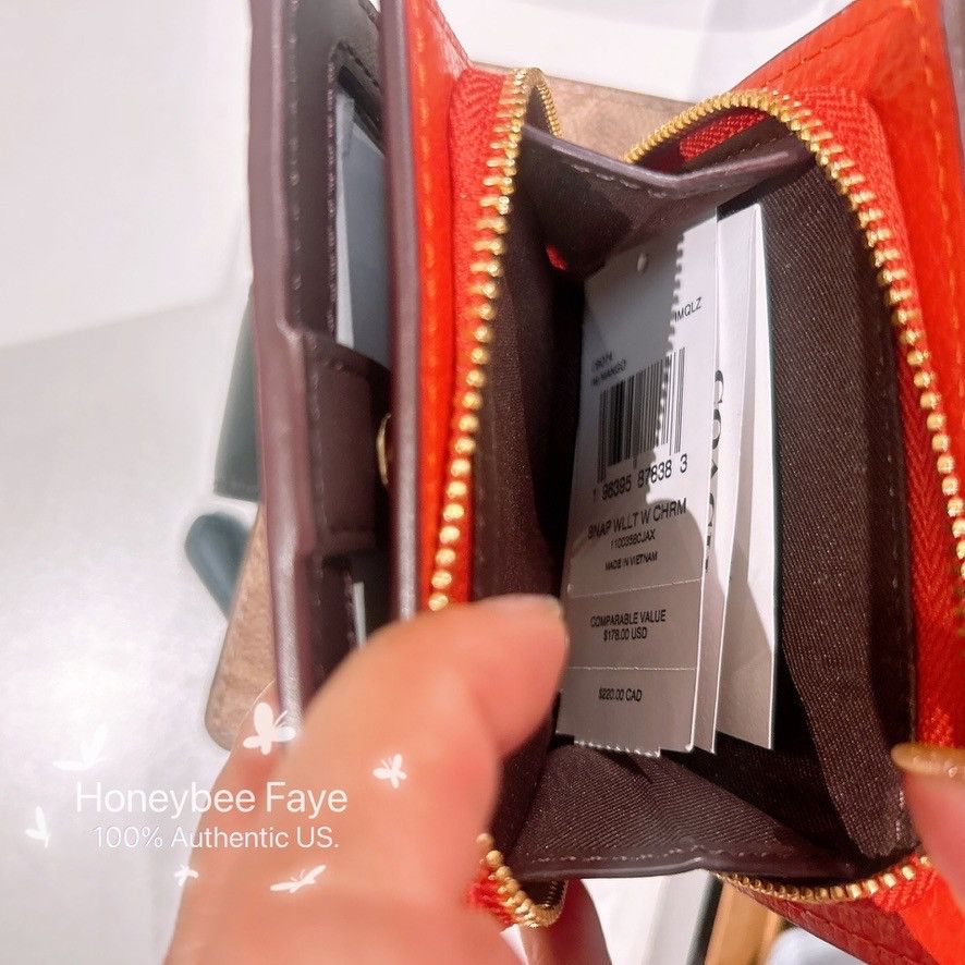 Coach Snap Wallet With Charm Mango CBO74 Size ONE SIZE - 4 Thumbnail