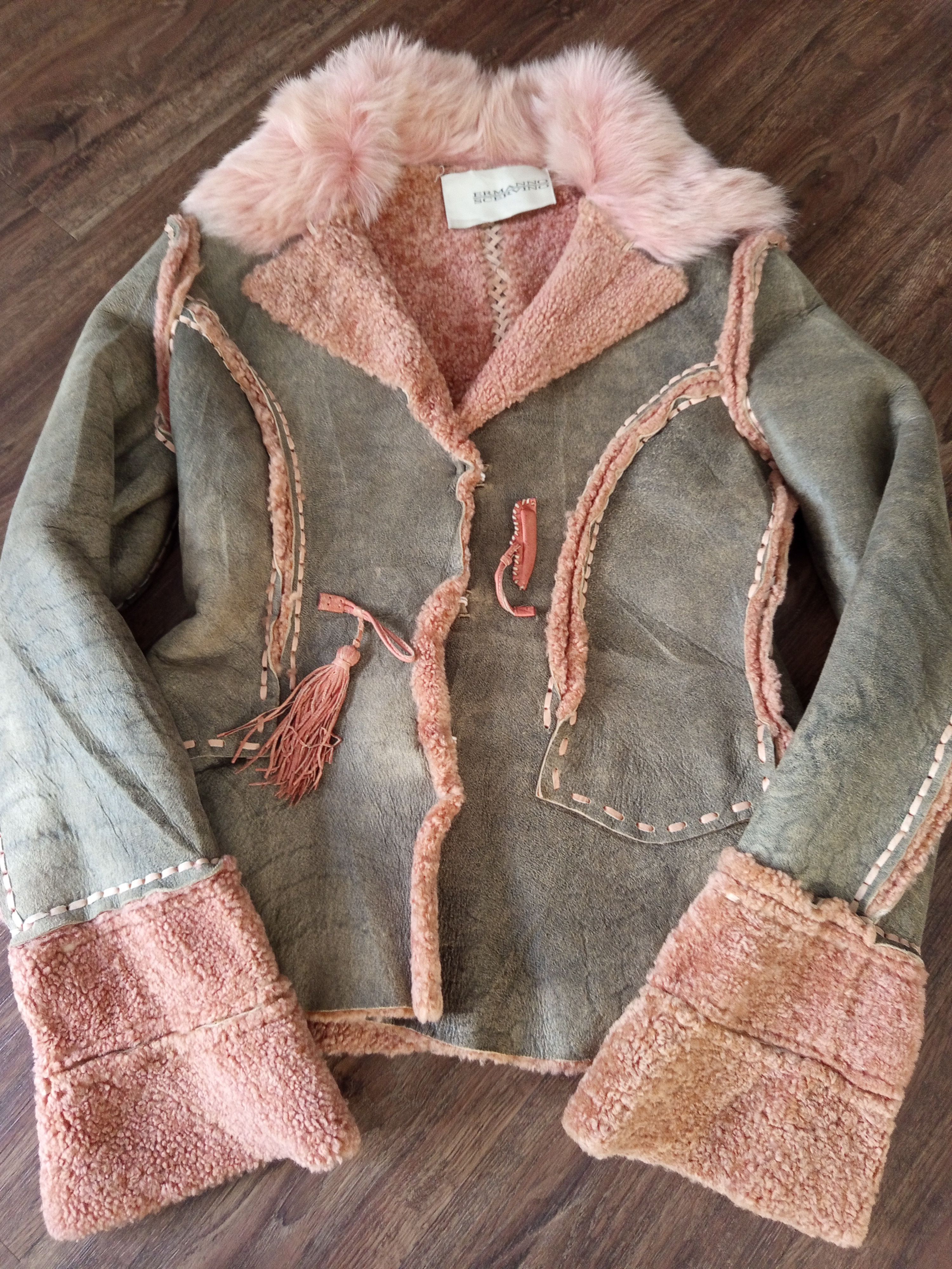 Ermanno Scervino Y2K Ermanno Scervino Shearling Fur Collar Leather Jacket Size M / US 6-8 / IT 42-44 - 5 Thumbnail