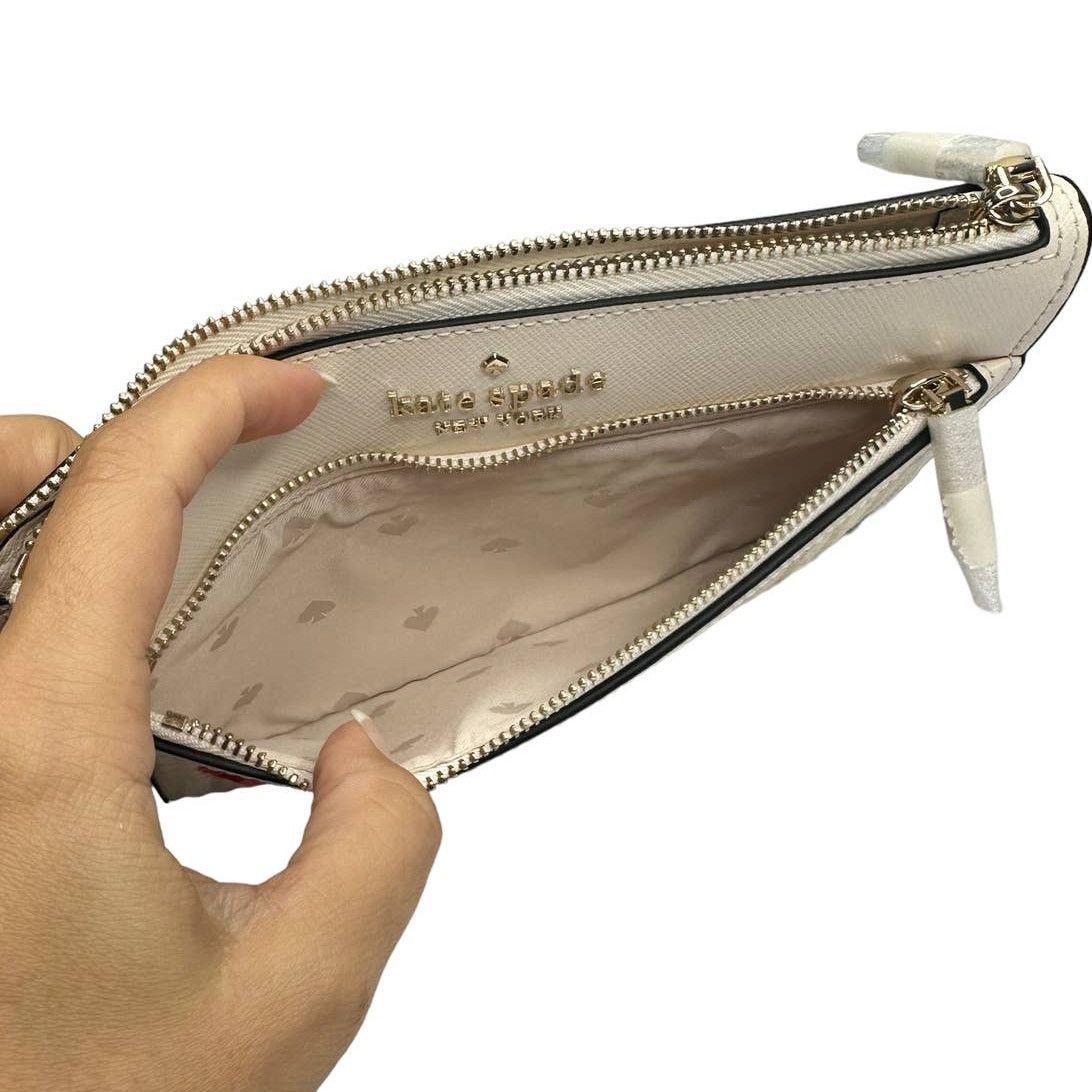 Kate Spade Kate Spade Dottie Embroidered Ladybug Medium Staw Wristlet Size ONE SIZE - 6 Thumbnail