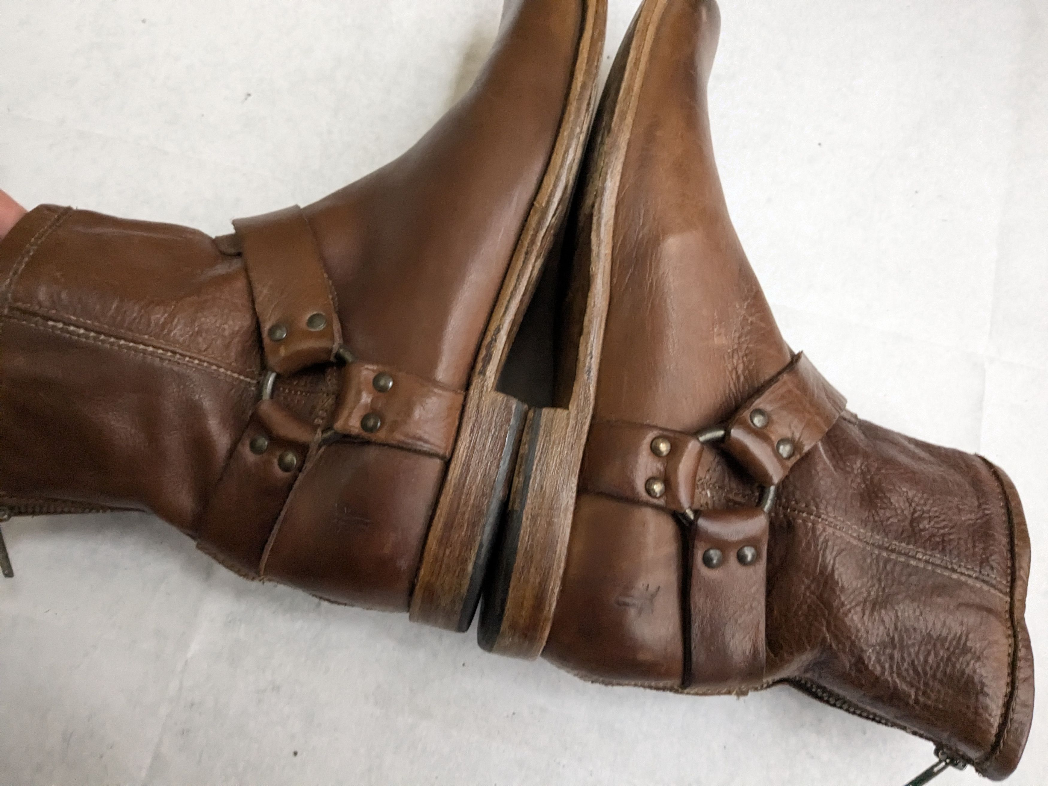 Frye Frye Harness Boots Brown Leather 10 D Motorcycle Biker Size US 10 / EU 43 - 9 Thumbnail
