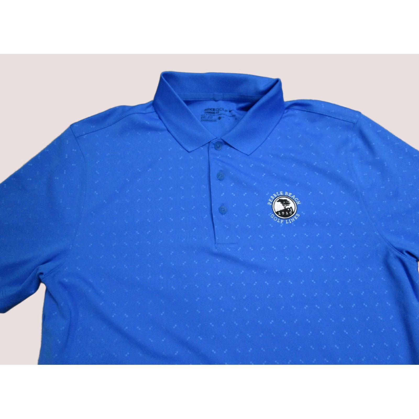 Nike Nike Golf Dri-Fit Polo Shirt Men Medium Blue Logo Embroidered Pebble Beach Golf Course Vintage No Size US M / EU 48-50 / 2 - 1 Thumbnail