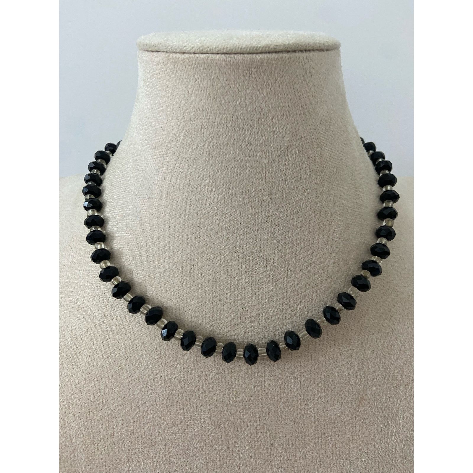 Handmade Black glass bead necklace Size ONE SIZE - 2 Thumbnail