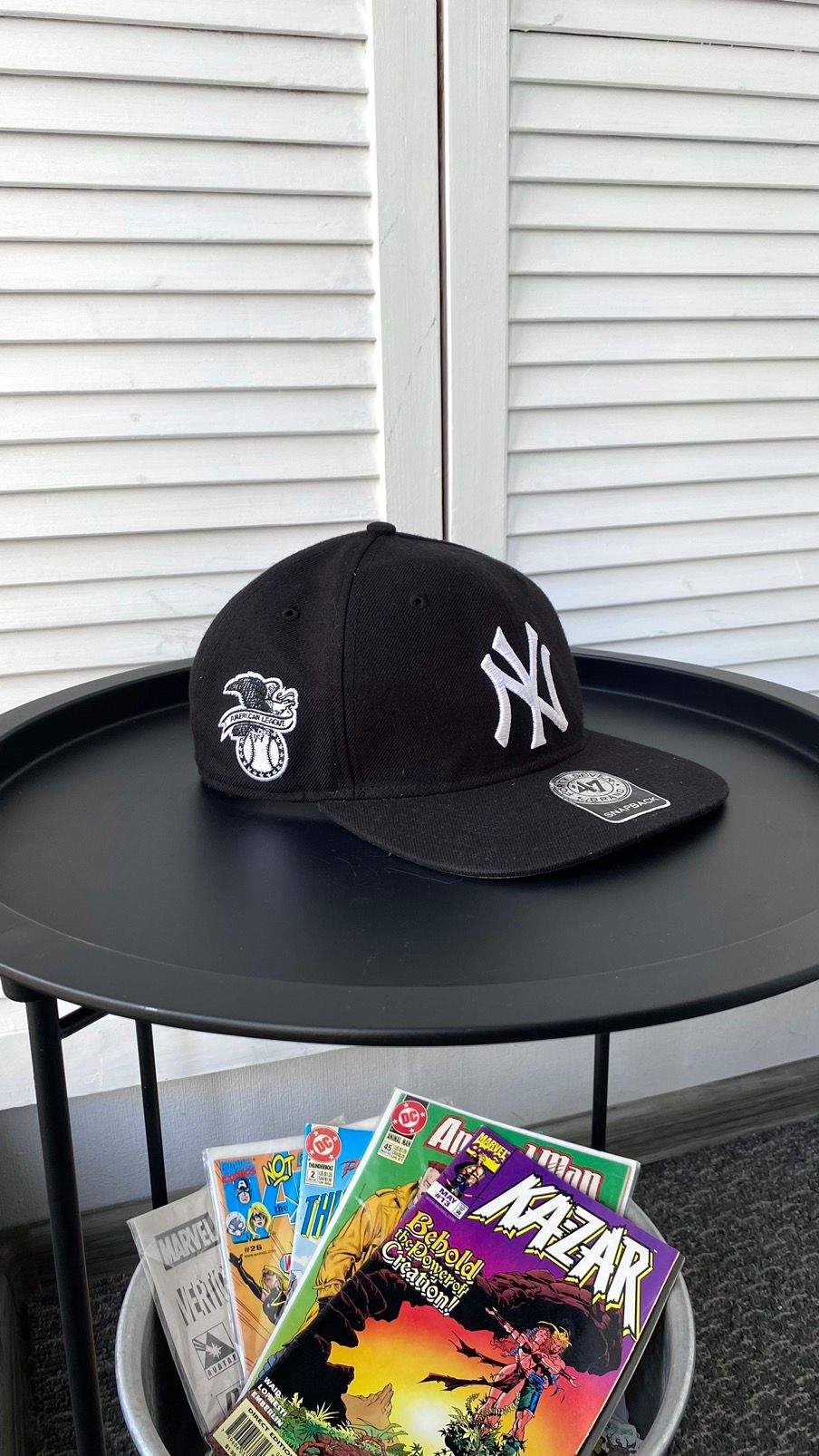 Pre-owned Forty Seven Vintage New York Yankees 47 Baseball Wool Cap Hat American In Black