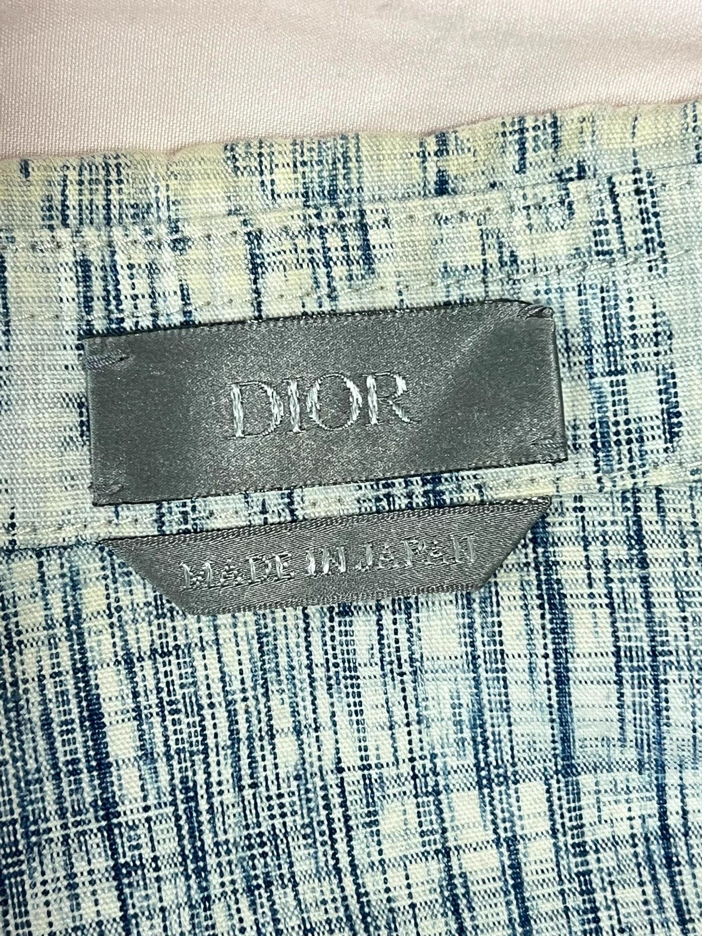 Dior Dior Men's Classic Blue Pattern L/S Shirt 38 Japan Size US M / EU 48-50 / 2 - 5 Thumbnail