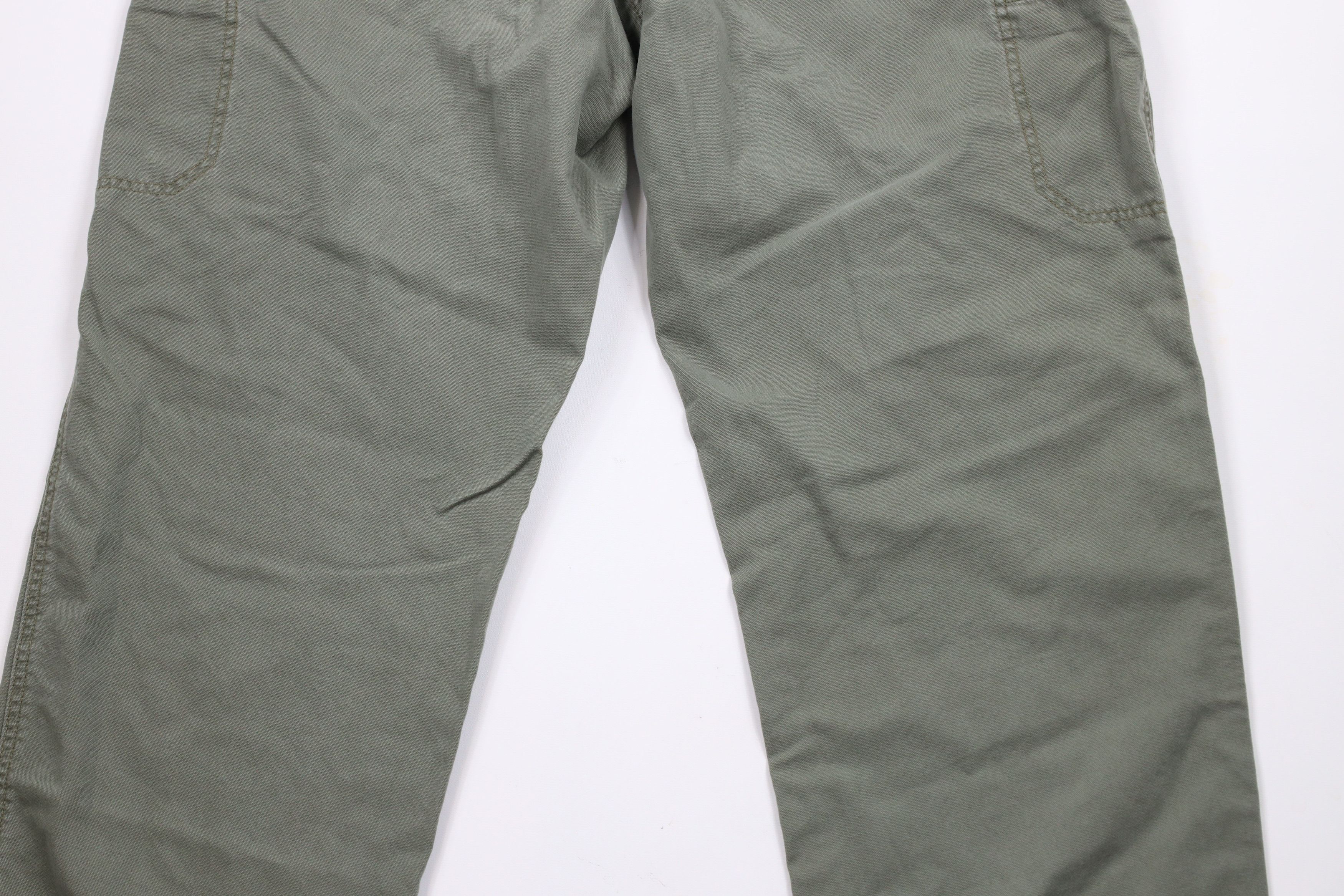 L.L. Bean × Vintage Vintage LL Bean Wide Leg Canvas Cargo Pants Green Cotton Size US 40 / EU 56 - 11 Thumbnail
