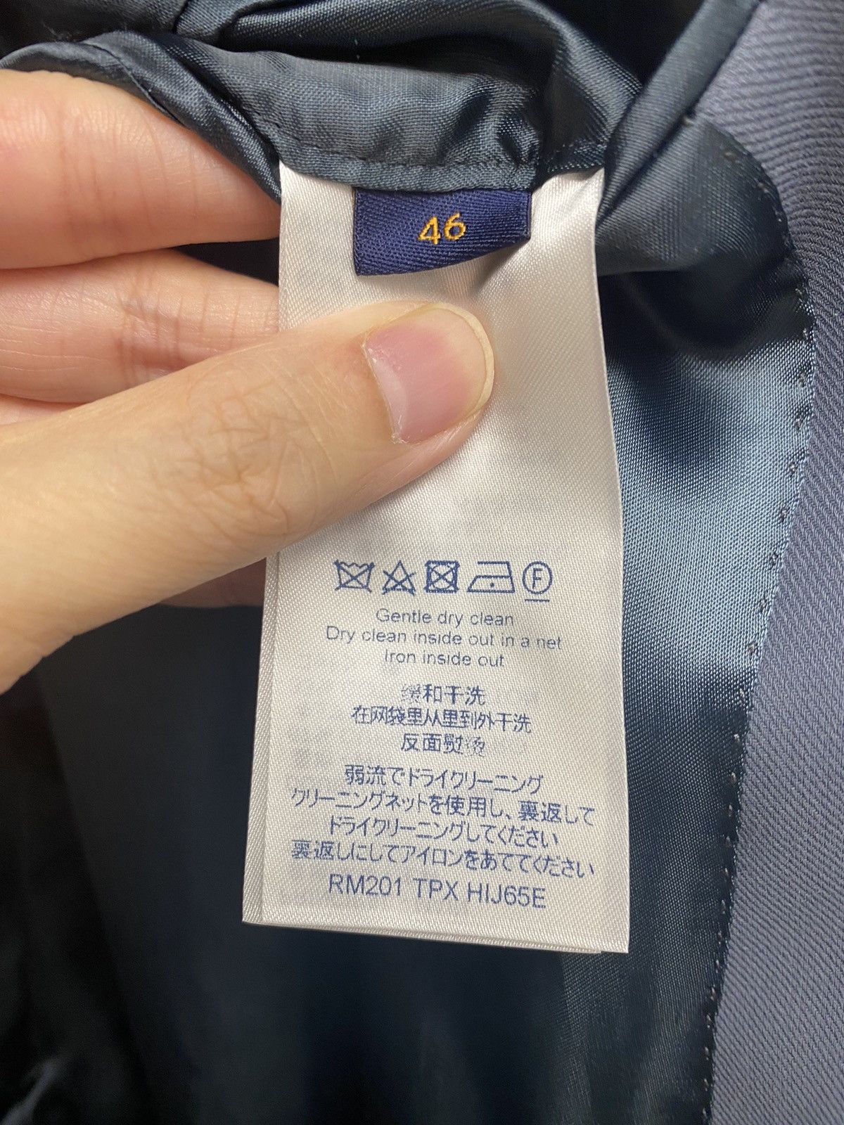 Louis Vuitton Louis Vuitton slate blue double breasted blazer jacket 46 Size 46R - 11 Thumbnail
