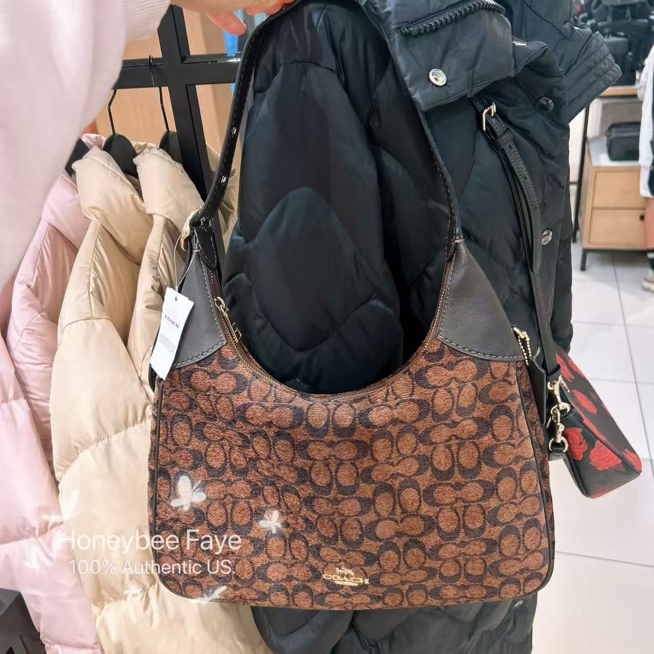 Coach Ella Shoulder Bag In Signature Chenille CCE49 Size ONE SIZE - 2 Thumbnail