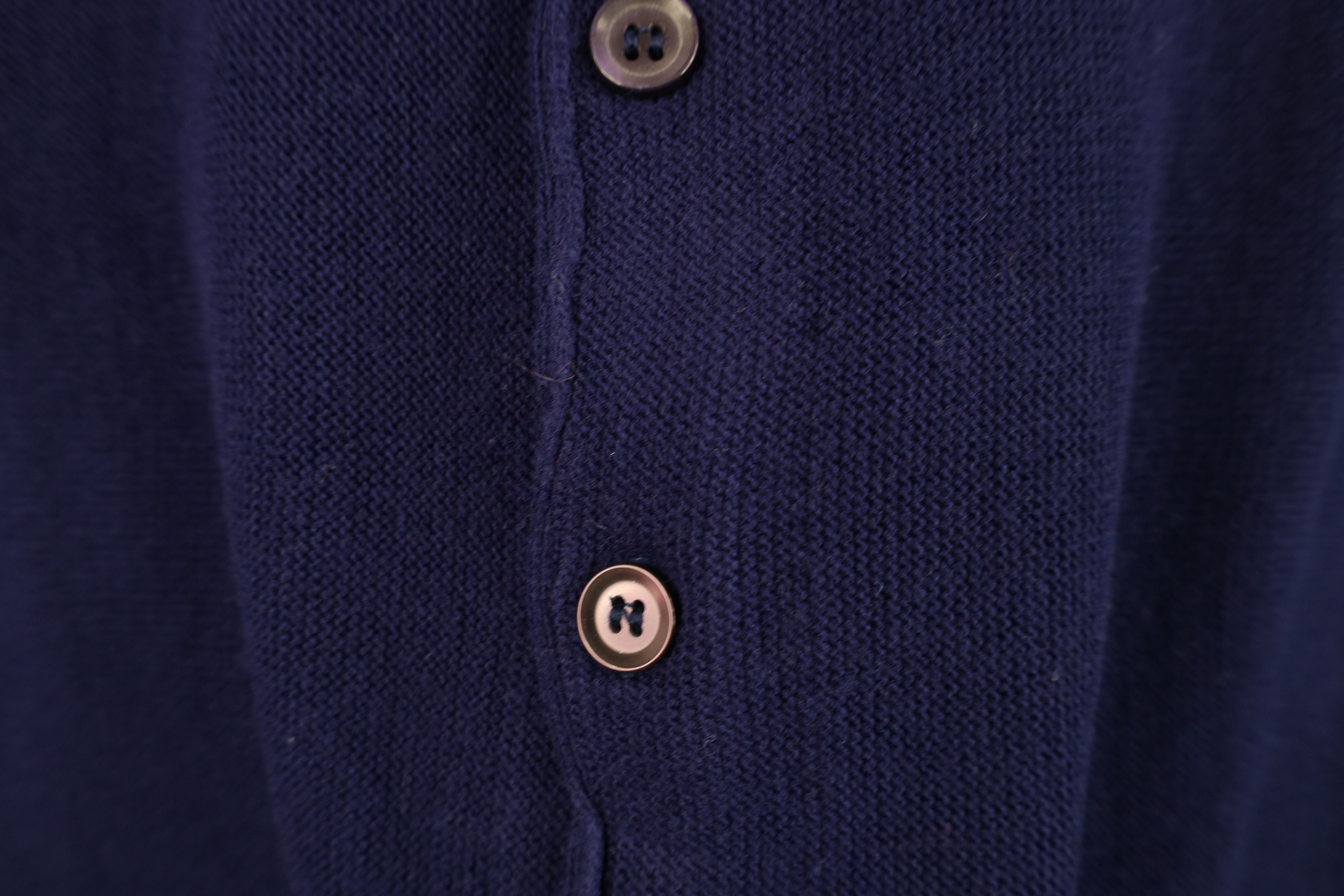 Vintage Vintage 70s Streetwear Blank Knit Cardigan Sweater Blue Size L / US 10 / IT 46 - 4 Thumbnail