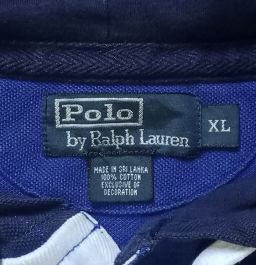 Polo Ralph Lauren Vintage Polo Ralph Lauren Striped Navy Hoodie Size US XL / EU 56 / 4 - 4 Thumbnail