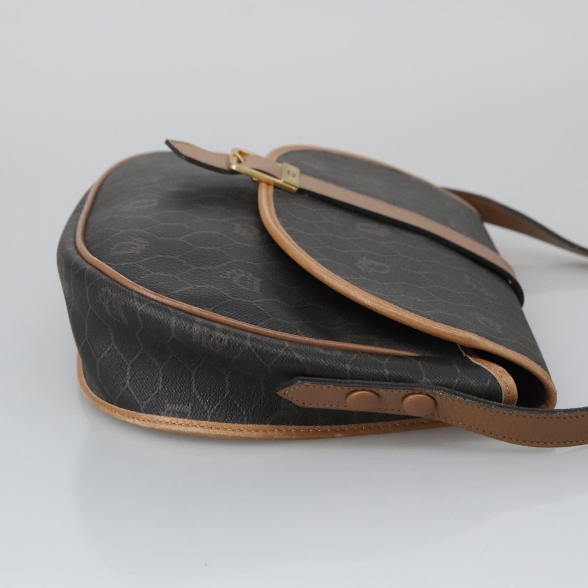Dior DIOR Honeycomb Canvas Shoulder Bag Leather Black Size ONE SIZE - 3 Thumbnail