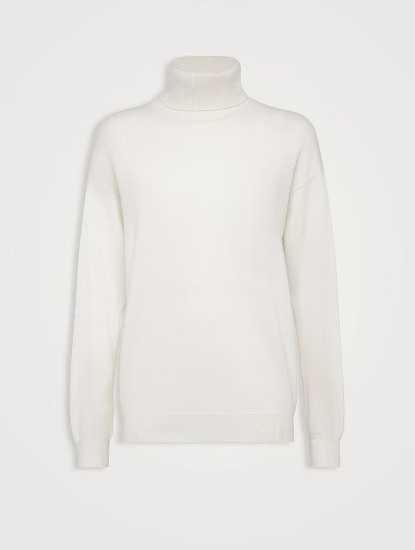 Brunello Cucinelli o1y0725 Cashmere Blend Sweater in White Size M / US 6-8 / IT 42-44 - 1 Thumbnail