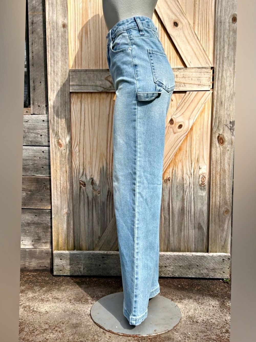 Juicy Couture Juicy Couture Light Wash Stretch Wide Leg Carpenter Jeans Size 25" / US 0 / IT 36 - 2 Thumbnail