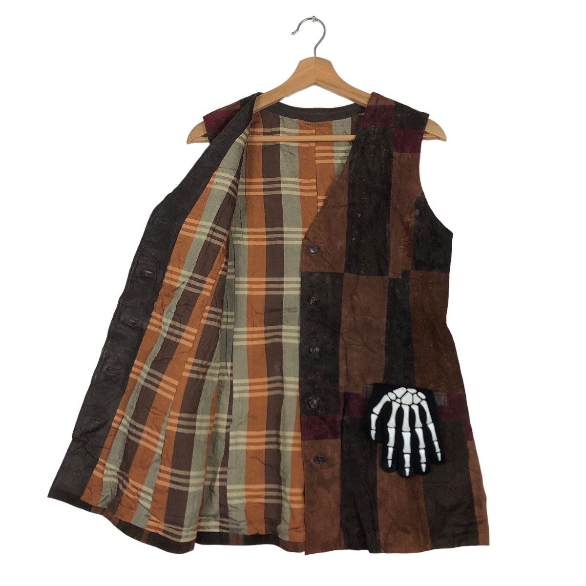 Japanese Brand 🔥Kapital Japan Design Vest Tank Top Tartan Design Patchwork Size US M / EU 48-50 / 2 - 10 Thumbnail