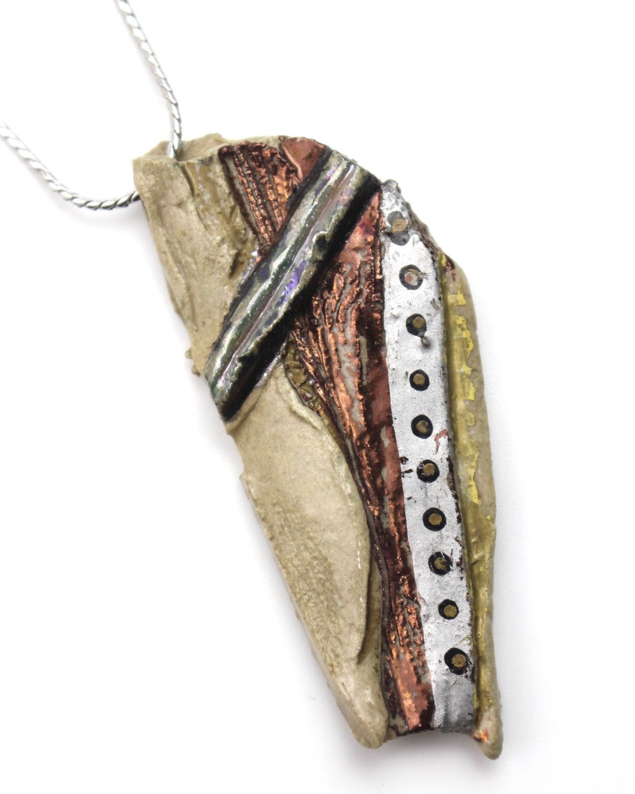 If Six Was Nine 1990S JAPANESE MADE EARTH VEIN MATERIAL CERAMIC NECKLACE Size ONE SIZE - 3 Thumbnail