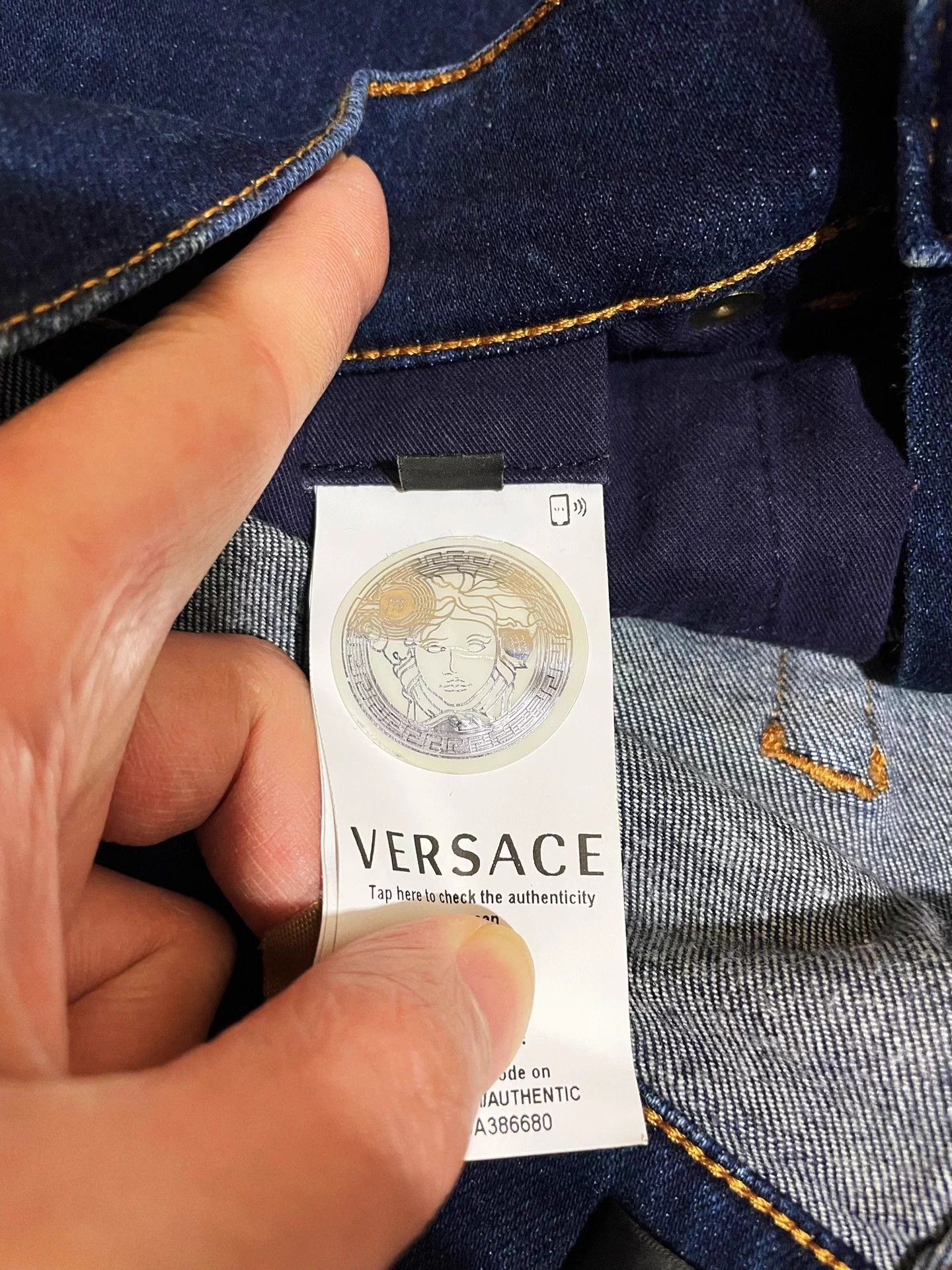 Versace Versace Main Line Rolled Cuff Knit Denim 31 Size US 31 - 7 Thumbnail