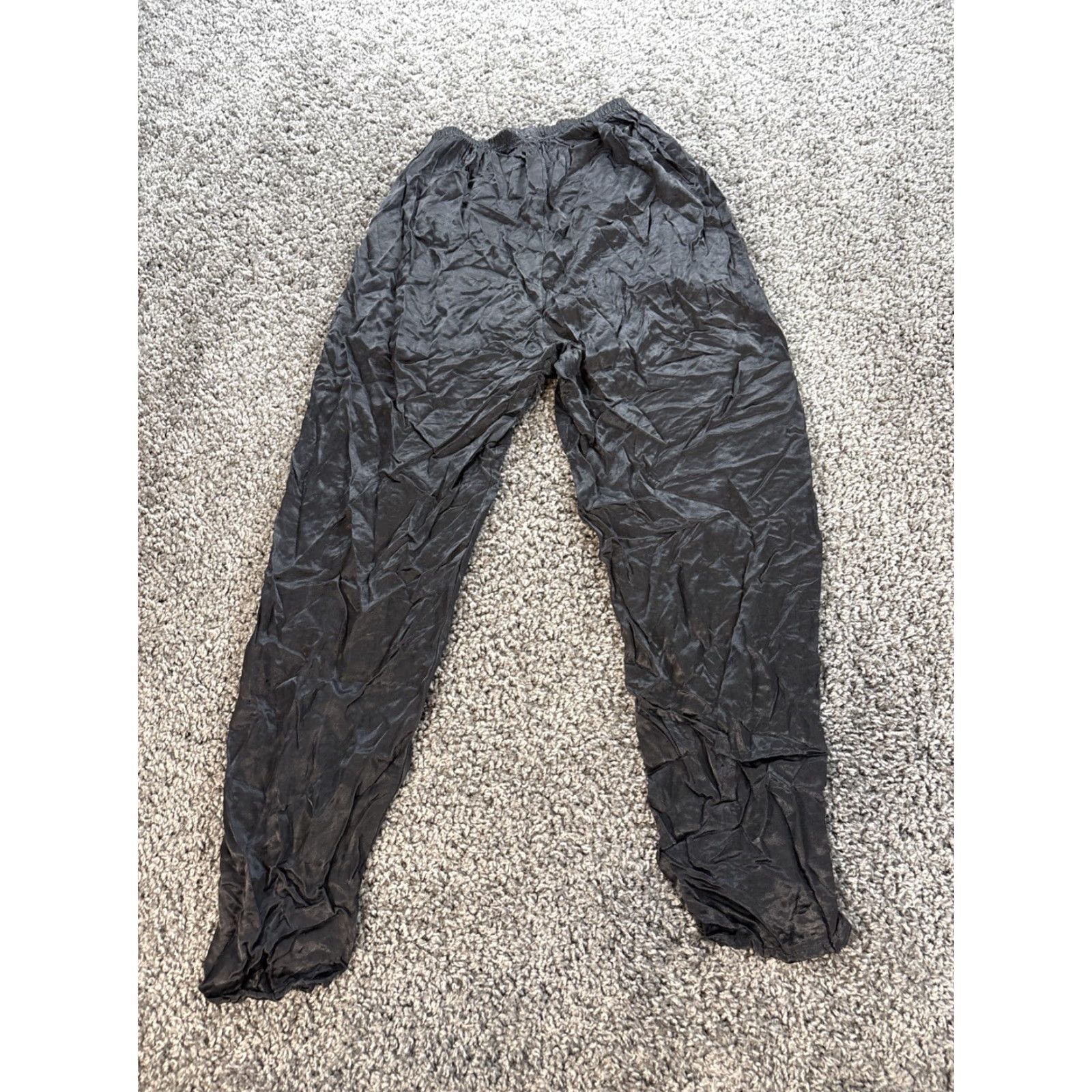 Vintage VINTAGE Cut Loose Pants Women L Black Wide-Leg Tencel 90s Dress Pants Mens Womens Size 36" / US 14 / IT 50 - 7 Thumbnail