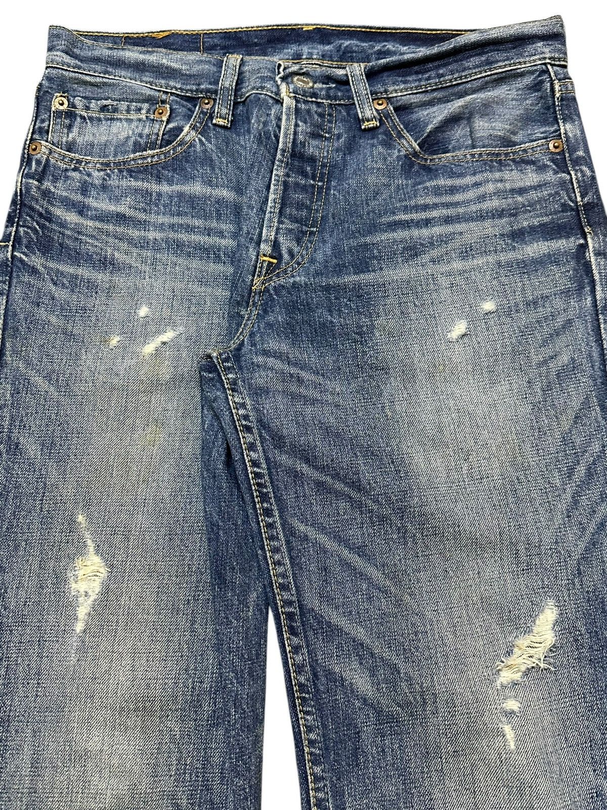Levi's Vintage Levis 501 Classic Faded Wash Style Distress Jeans Size US 30 / EU 46 - 4 Thumbnail