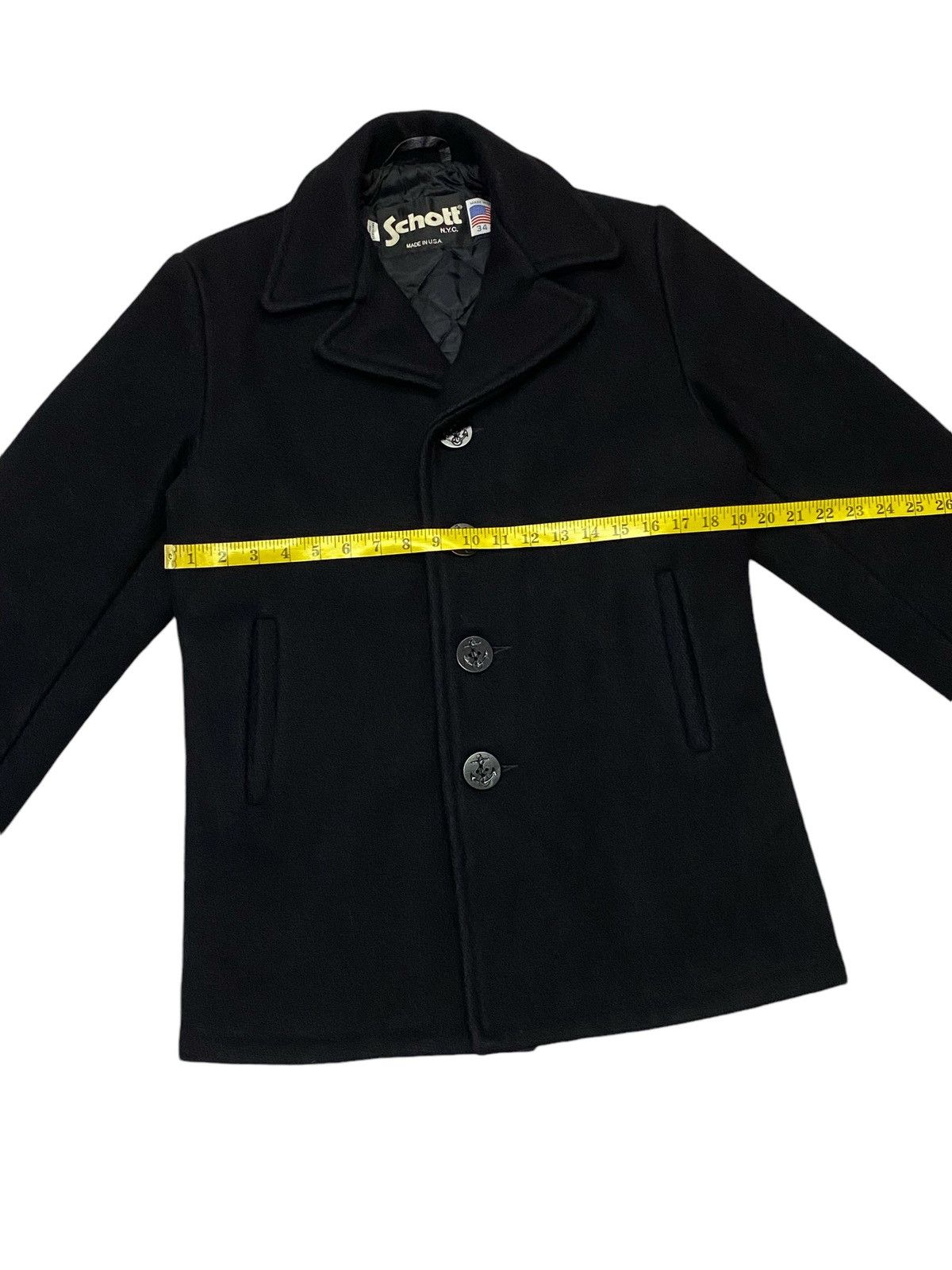 Schott × Vintage Vintage Schott USN WW2 Wool Peacoat Jacket m Size US M / EU 48-50 / 2 - 15 Thumbnail