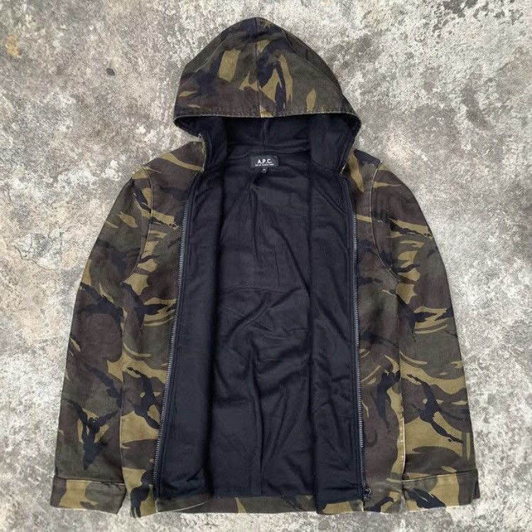A.P.C. A.P.C. Camouflage ZipperHoodie Size US M / EU 48-50 / 2 - 4 Thumbnail