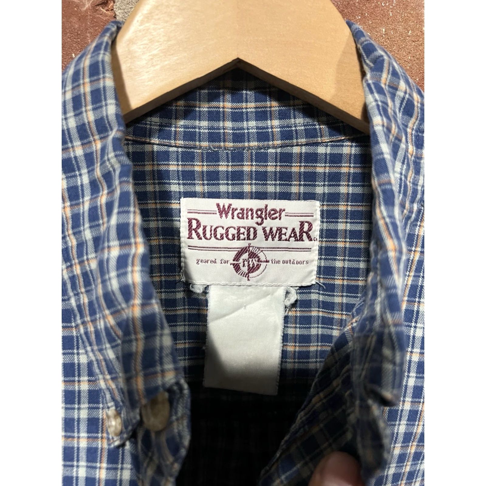 Wrangler VINTAGE Wrangler Shirt Mens L Blue Checkered Short Sleeve Button Up Size US L / EU 52-54 / 3 - 3 Thumbnail