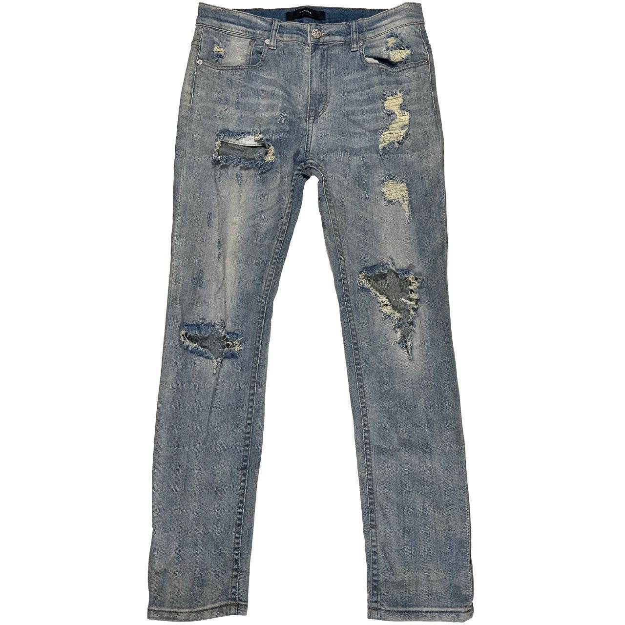 Stampd Stampd Destroyed Light Wash Denim Jeans 32x29 Size US 32 / EU 48 - 1 Thumbnail