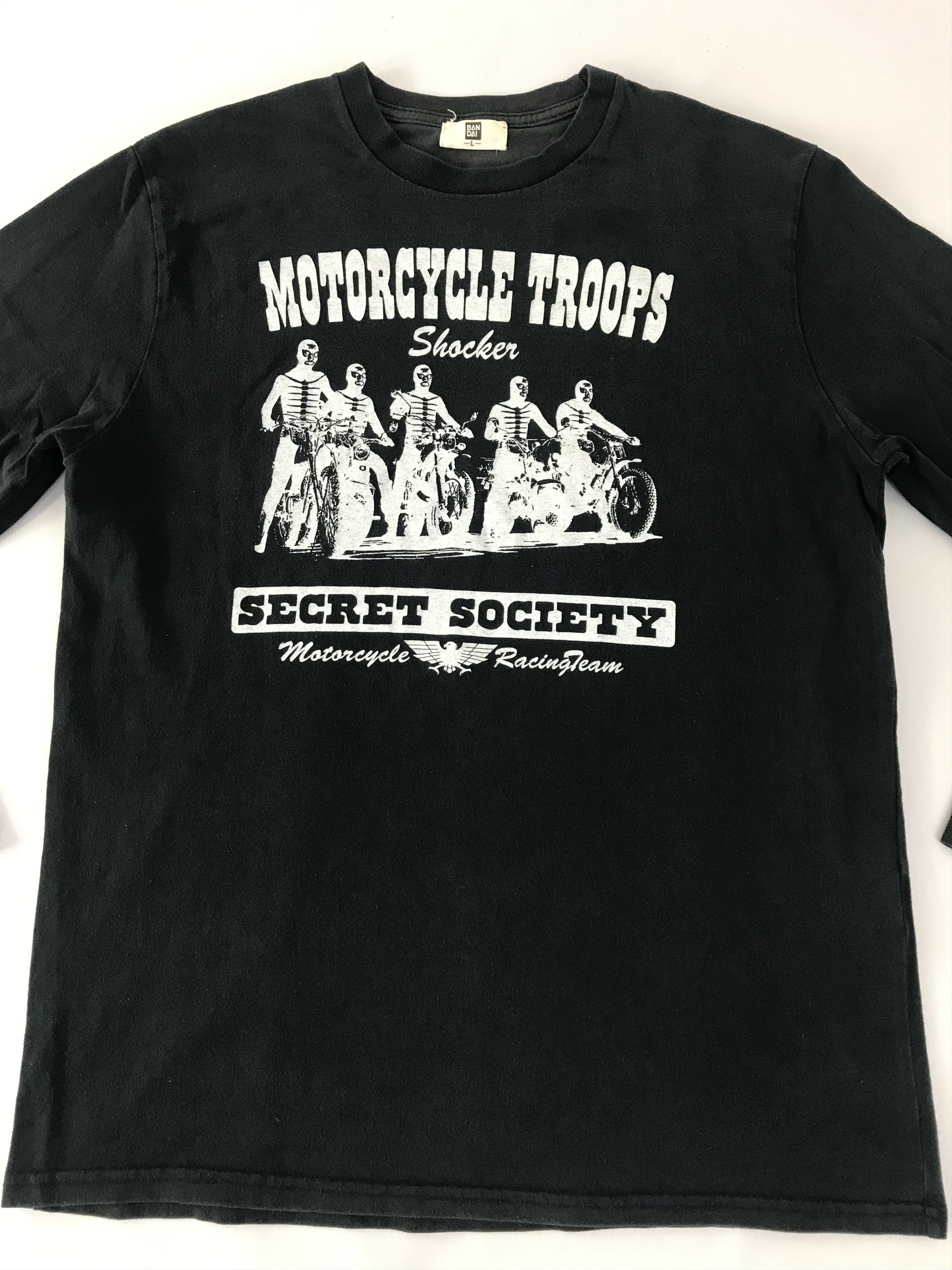 Japanese Brand Bandai Motorcycle Troops Shock Combatant Secret Society Tee Size US M / EU 48-50 / 2 - 3 Thumbnail