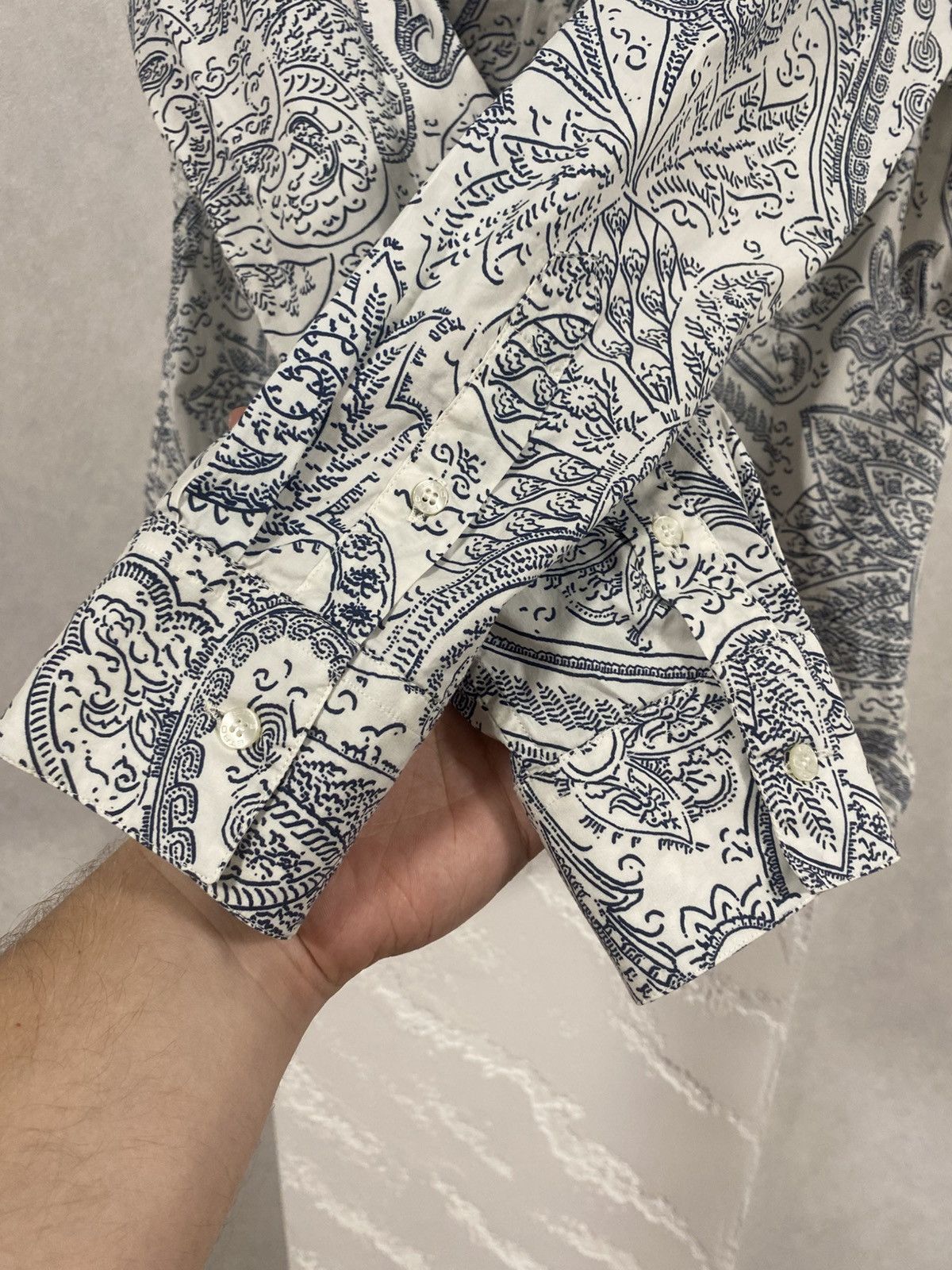 Etro Etro Lily White Button Down Shirt Cotton Reg $590 Sz 44 Size M / US 6-8 / IT 42-44 - 7 Thumbnail