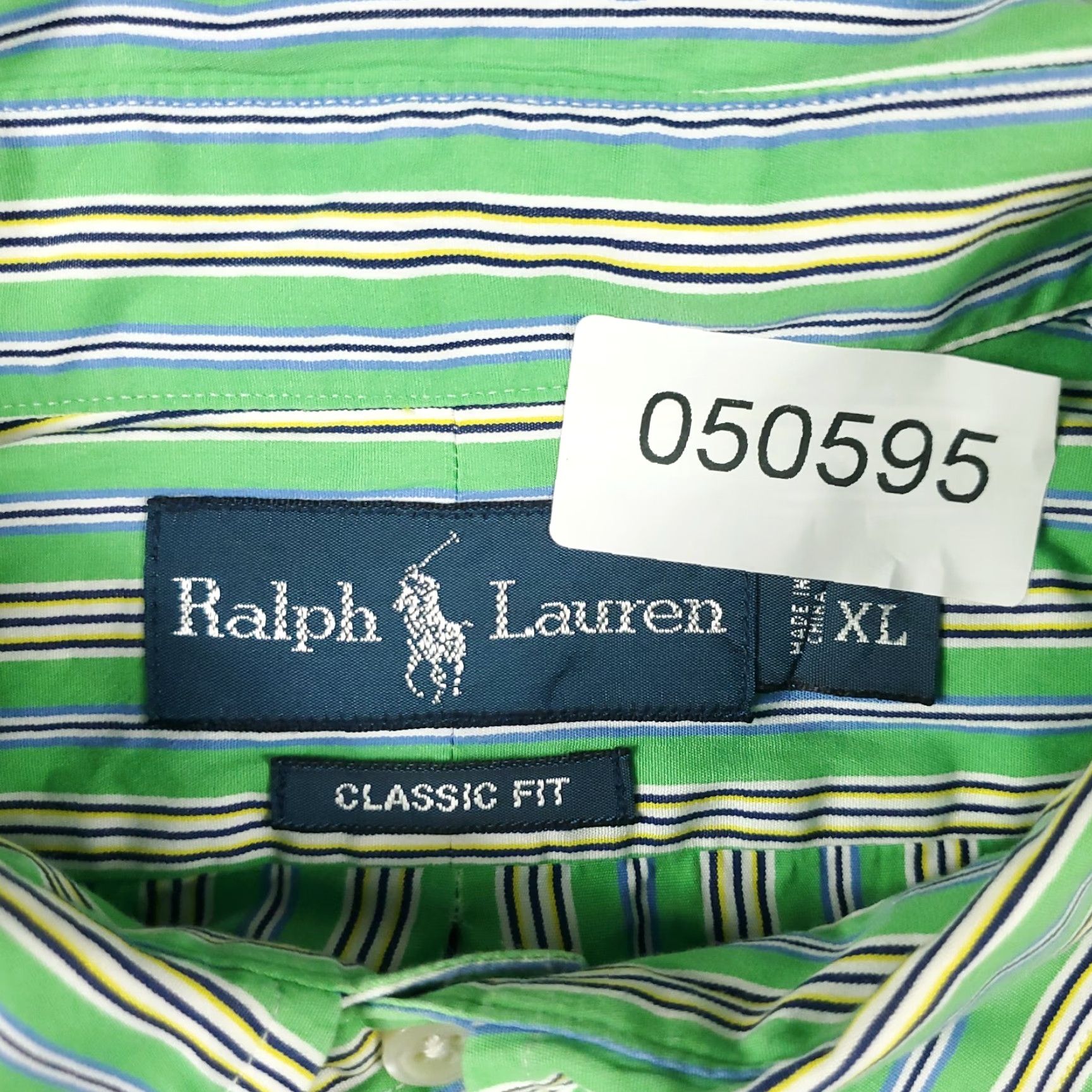 Ralph Lauren Ralph Lauren Green Striped Button-Up Shirt Mens XL Long Sleeve Regular Fit Size US XL / EU 56 / 4 - 7 Thumbnail