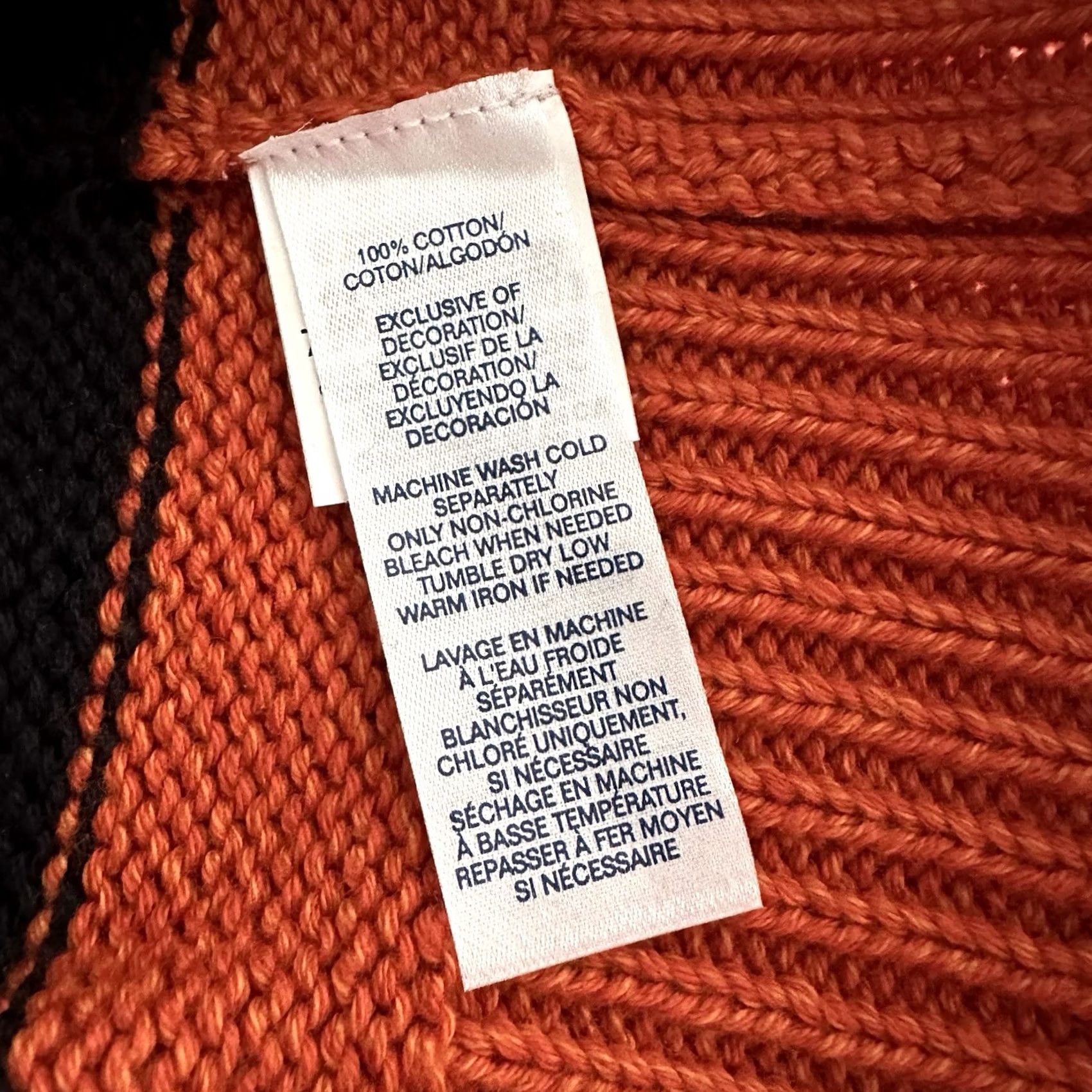 Chaps Chaps Striped Mockneck Twist Sweater Mens XL Orange Classic Fit Shirt Size US XL / EU 56 / 4 - 5 Thumbnail