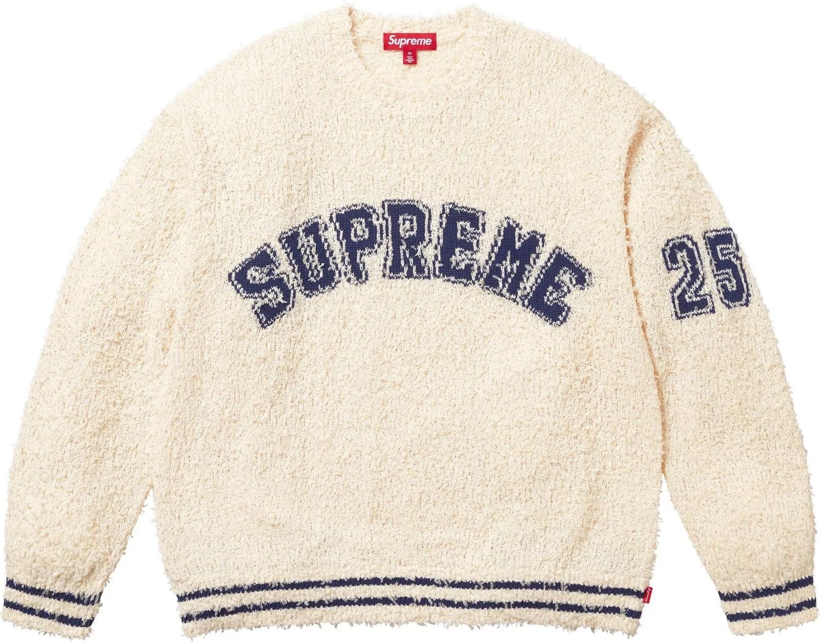 Supreme Supreme SS25 Textured Arc Sweater Cream White Size Small New Size US S / EU 44-46 / 1 - 6 Thumbnail