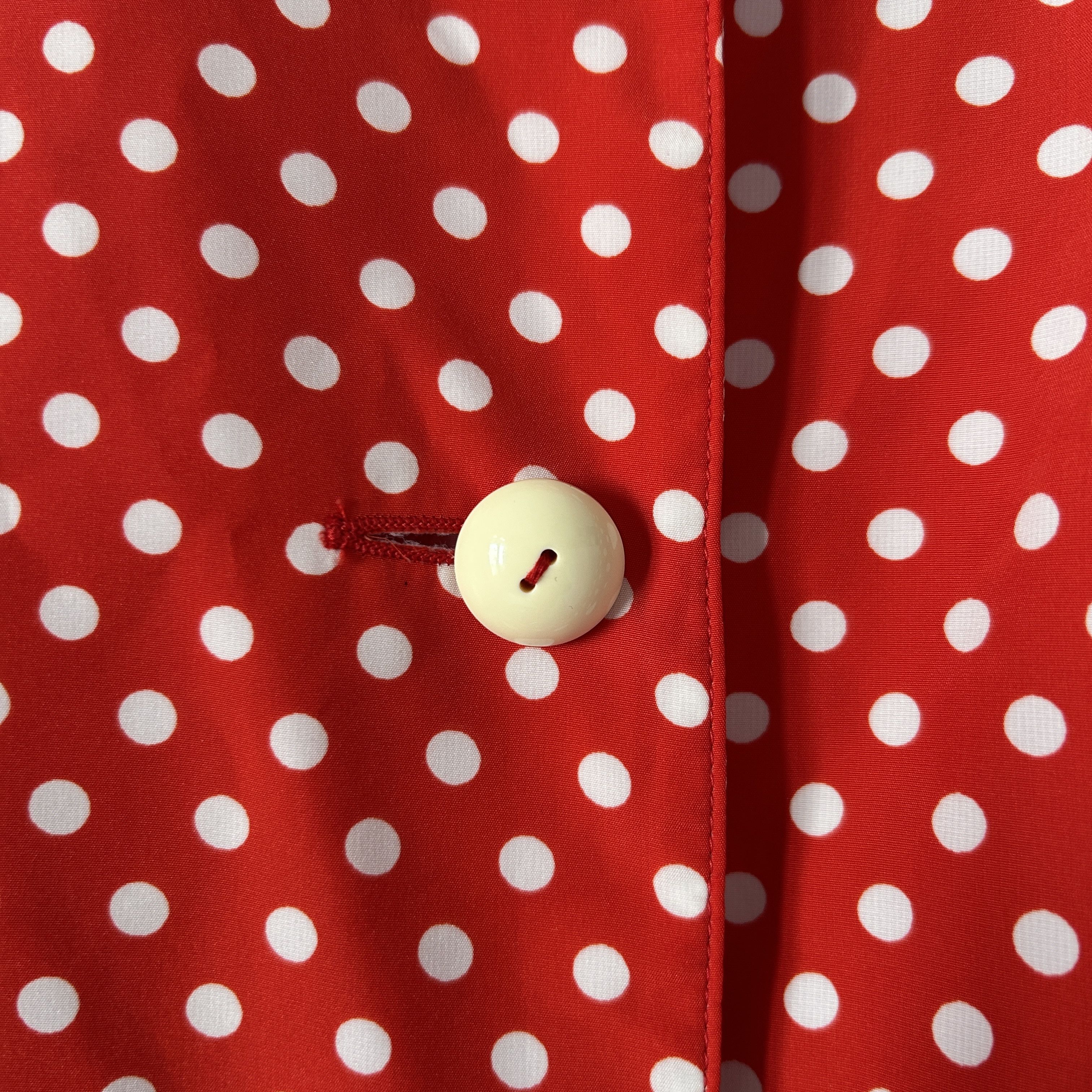 Vintage Vintage 80s Red Polka Dot Blazer Size L / US 10 / IT 46 - 12 Thumbnail
