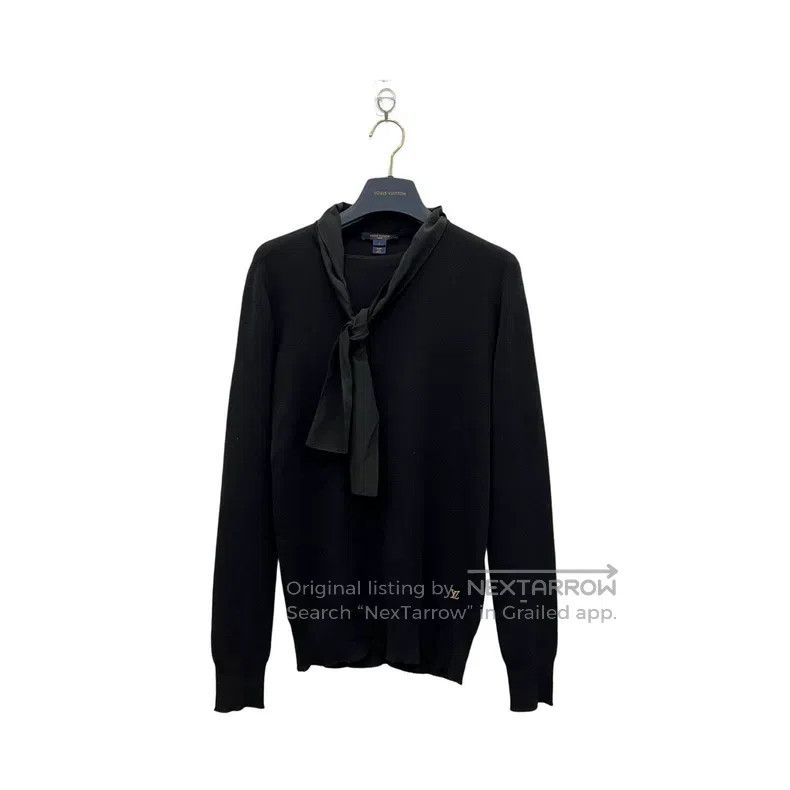 Louis Vuitton Louis Vuitton Black knit silk ribbon long sleeves Size US L / EU 52-54 / 3 - 1 Thumbnail