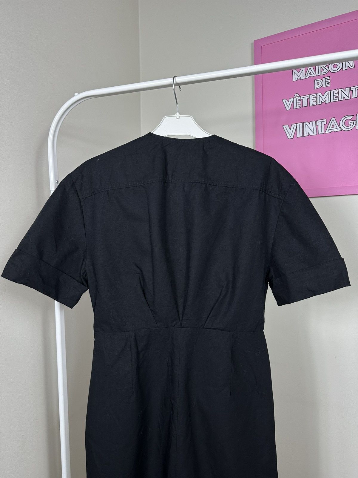 Sandro Sandro Paris Clara Lace-Up Mini Dress V-Neck Pleated Size S / US 4 / IT 40 - 18 Thumbnail