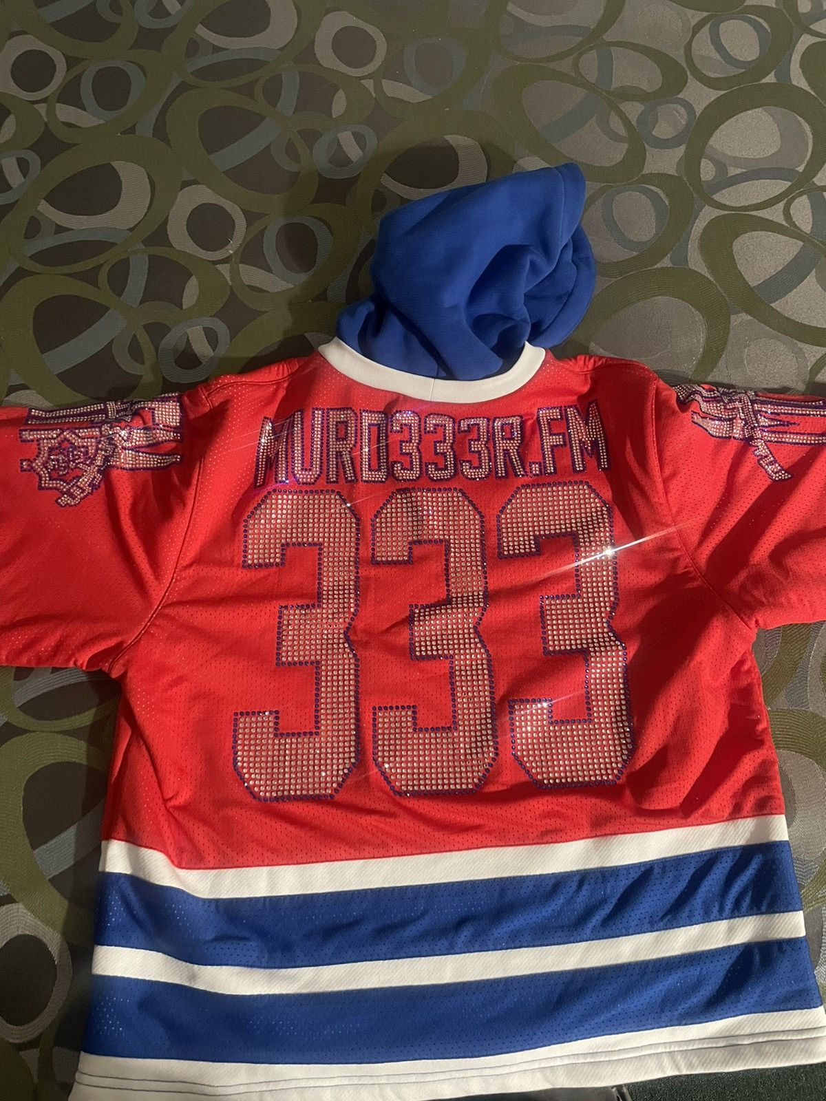 murd333r.fm Rare Murd333r Ic333 NY Rangers Jersey Hoodie Size US L / EU 52-54 / 3 - 2 Thumbnail
