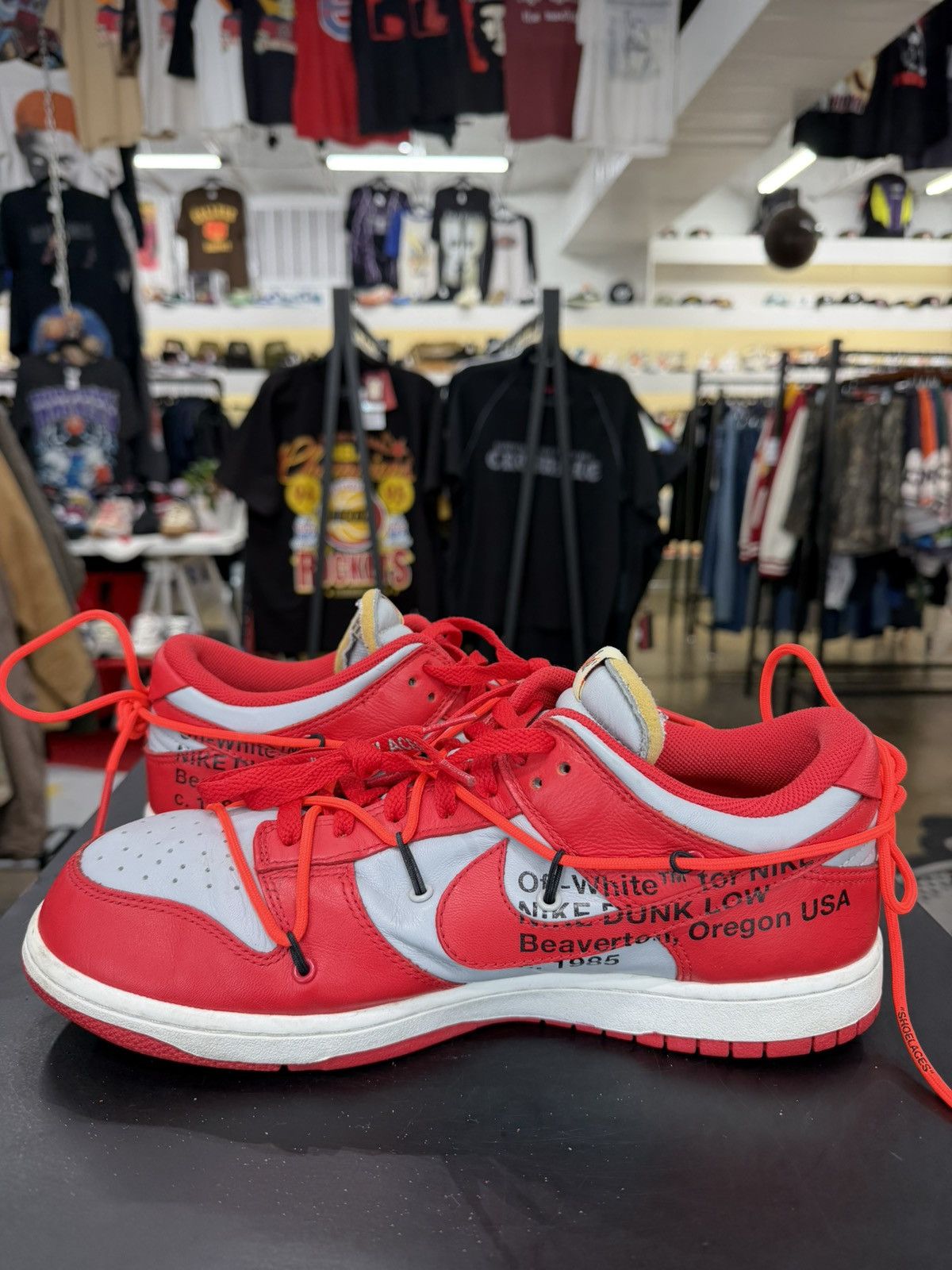Nike × Off-White Nike Dunk Low Off-White University Red Size 11 (2019) Size US 11 / EU 44 - 4 Thumbnail