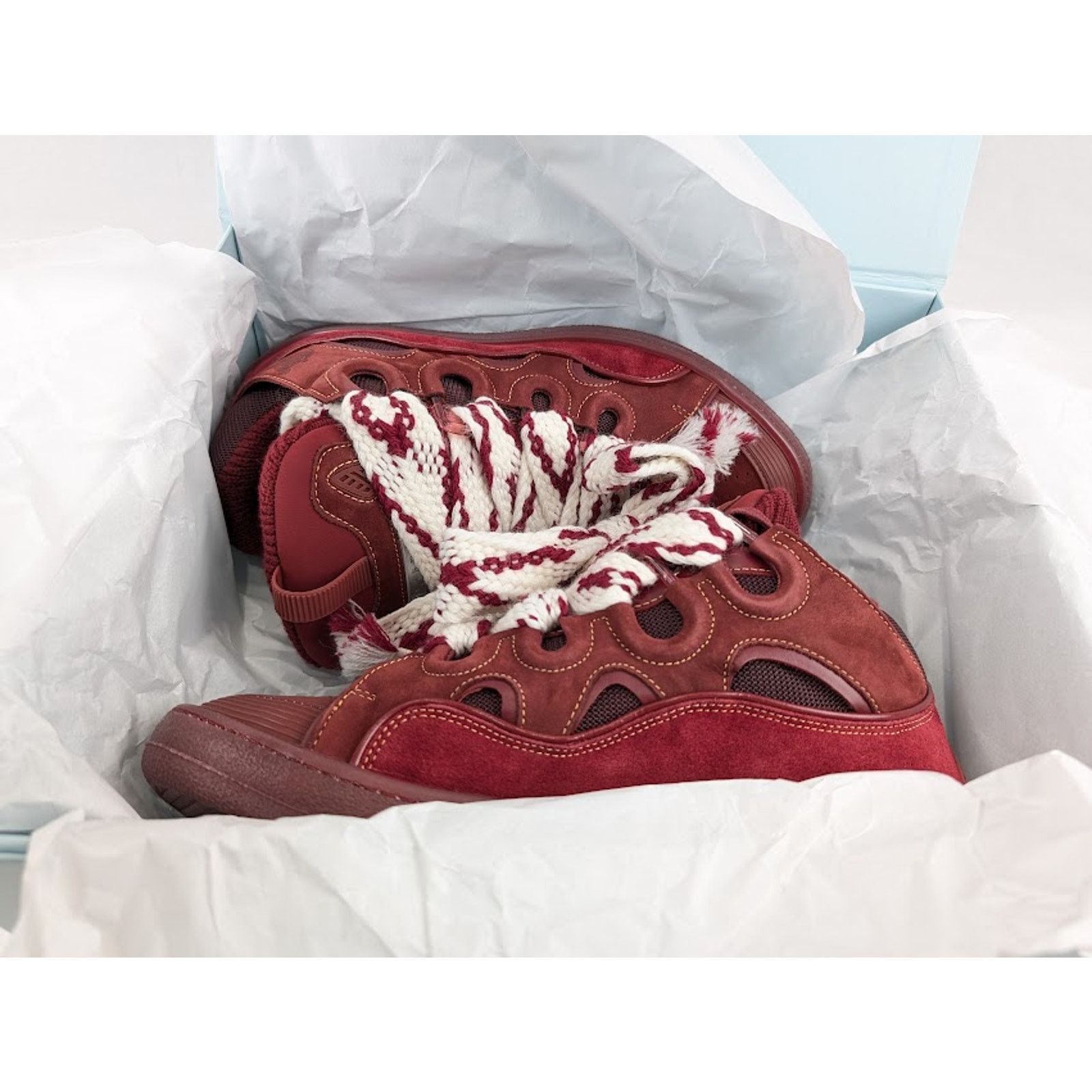 Lanvin o1rshd1 Curb Sneakers in Burgandy Size US 10 / EU 43 - 22 Thumbnail