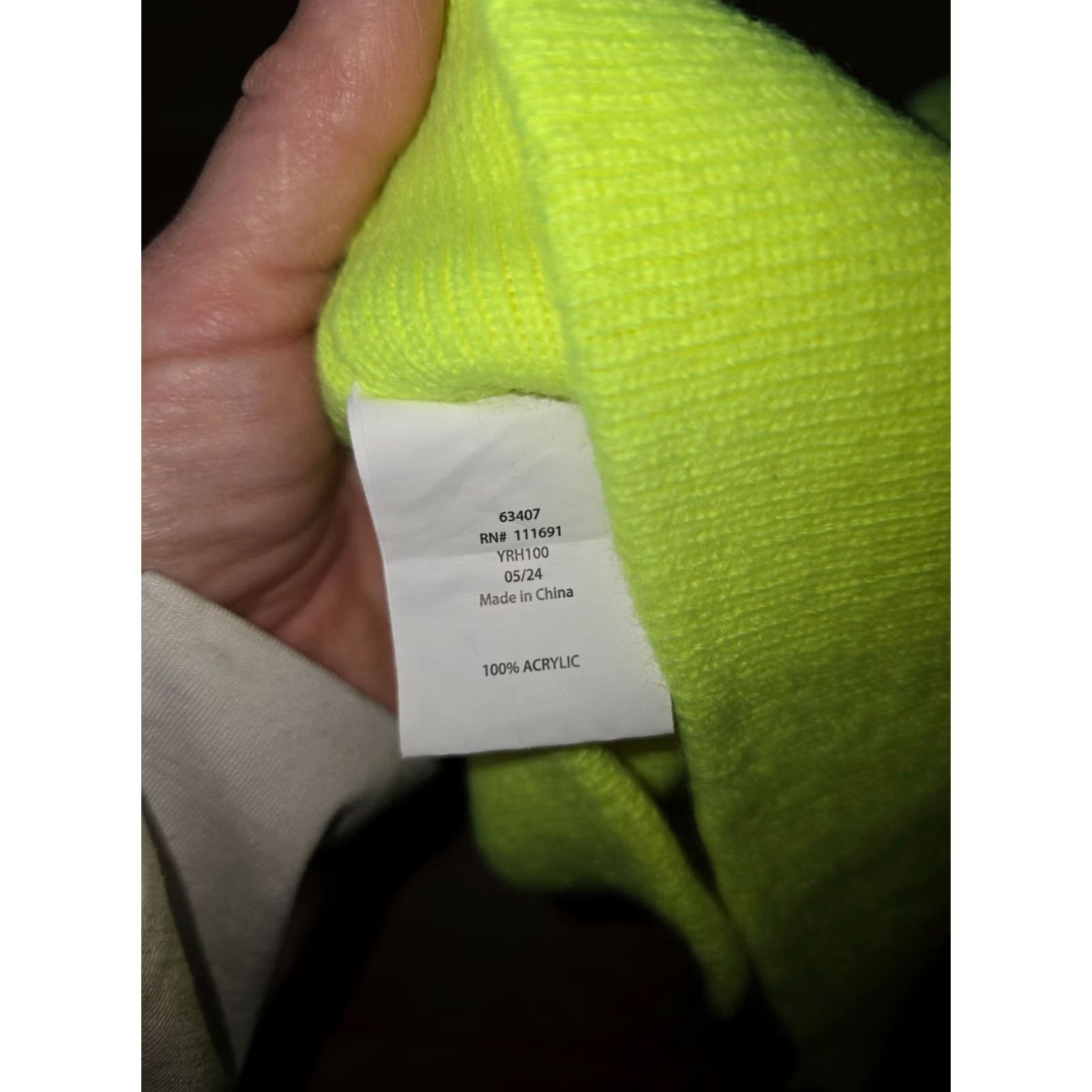 Logo 7 Firm Grip Beanie Knit Hat Unisex One Size Yellow 100% Acrylic Logo YRH100 Size ONE SIZE - 6 Thumbnail