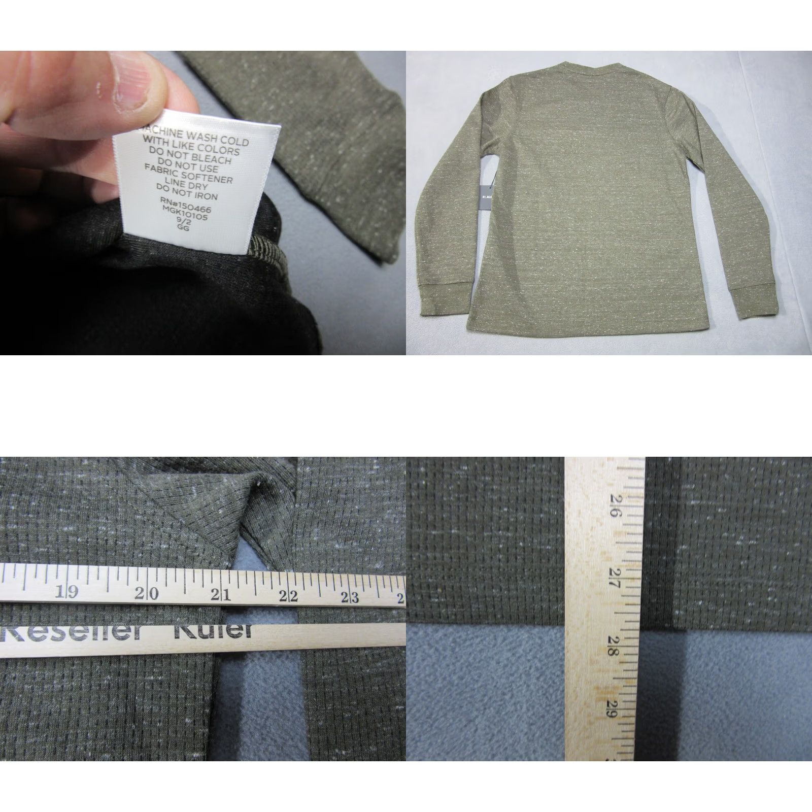 Vintage 01. Algo Shirt Mens Large Green Performance Quick Dry Long Sleeve w Tags Size US L / EU 52-54 / 3 - 8 Thumbnail