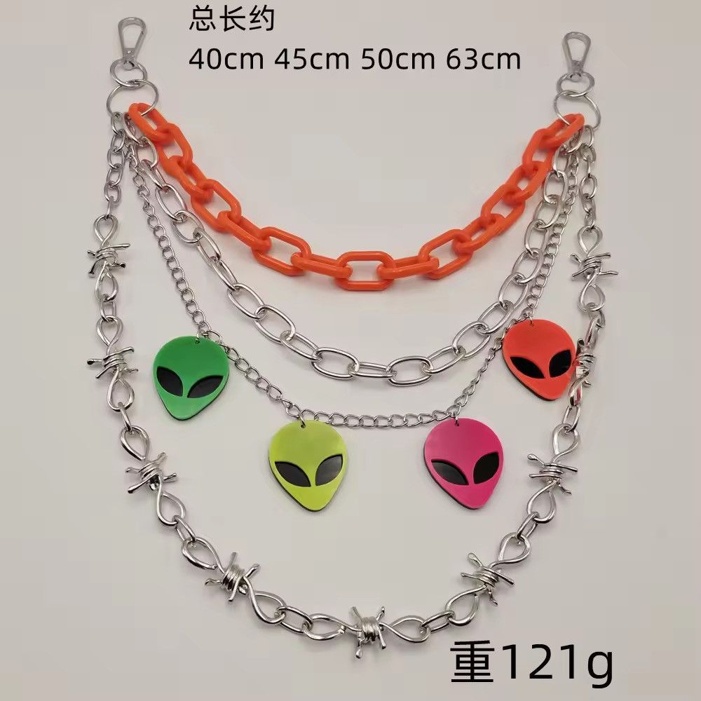 Jewelry Punk Waist Pants Chain Wallet Chain Size ONE SIZE - 3 Thumbnail