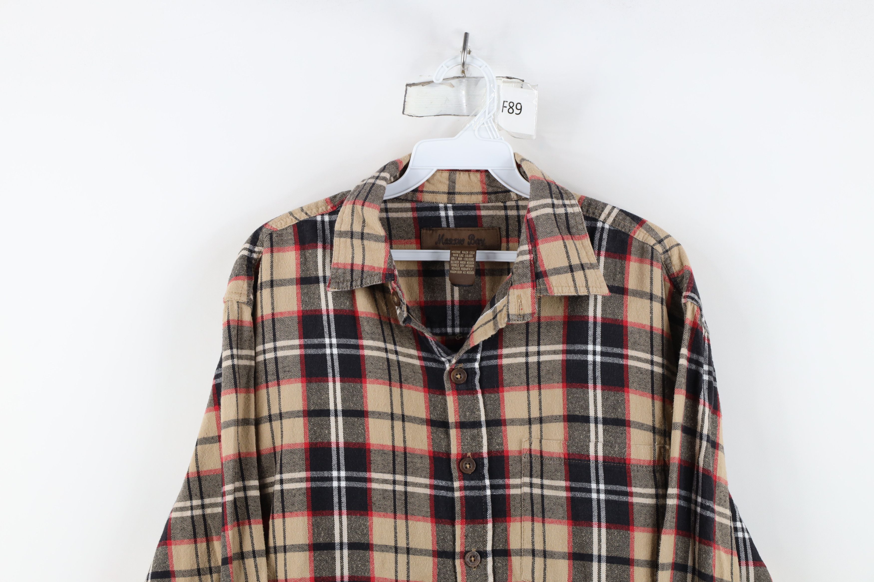 Vintage Vintage 90s Streetwear Flannel Collared Button Shirt Plaid Size US L / EU 52-54 / 3 - 2 Thumbnail
