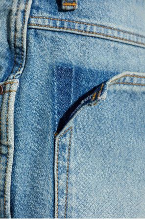 Victoria Beckham o1mle0525 Relaxed Flared Jean Broken Vintage Wash in Blue Size 28" / US 6 / IT 42 - 5 Thumbnail